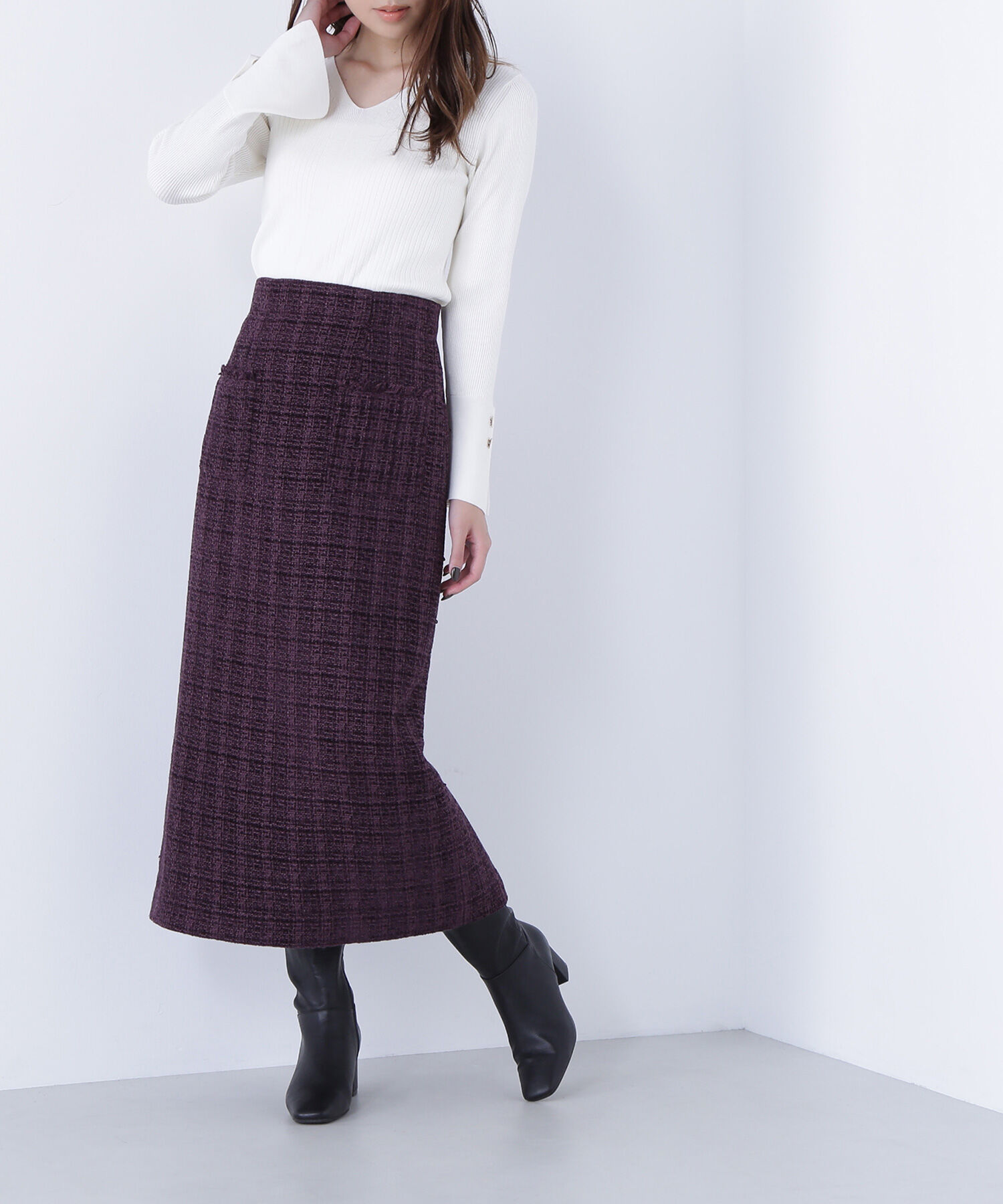  「ツイーディーナロースカート」|スカート|