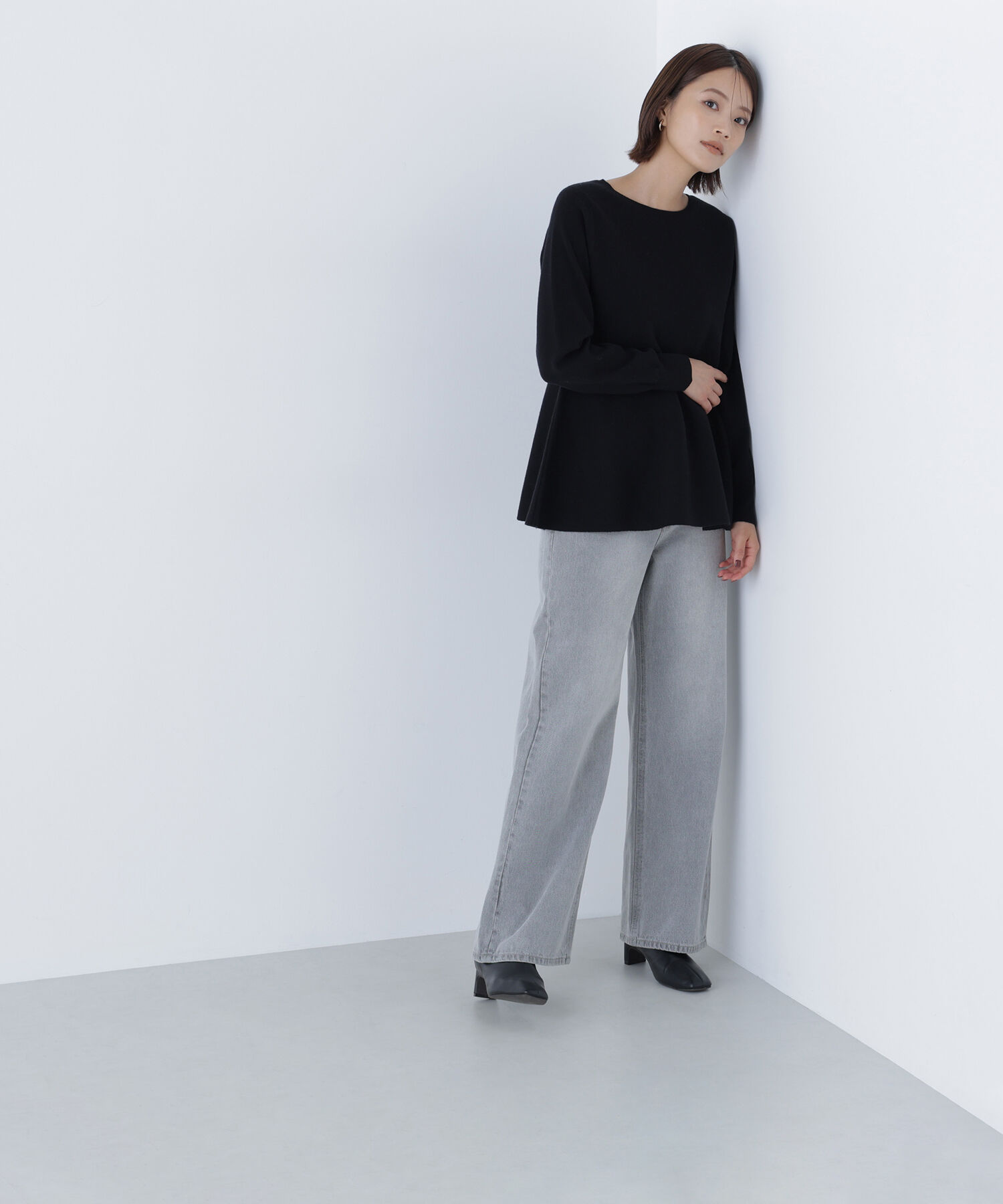  「ペプラムチュニックニット」|ニット・セーター|