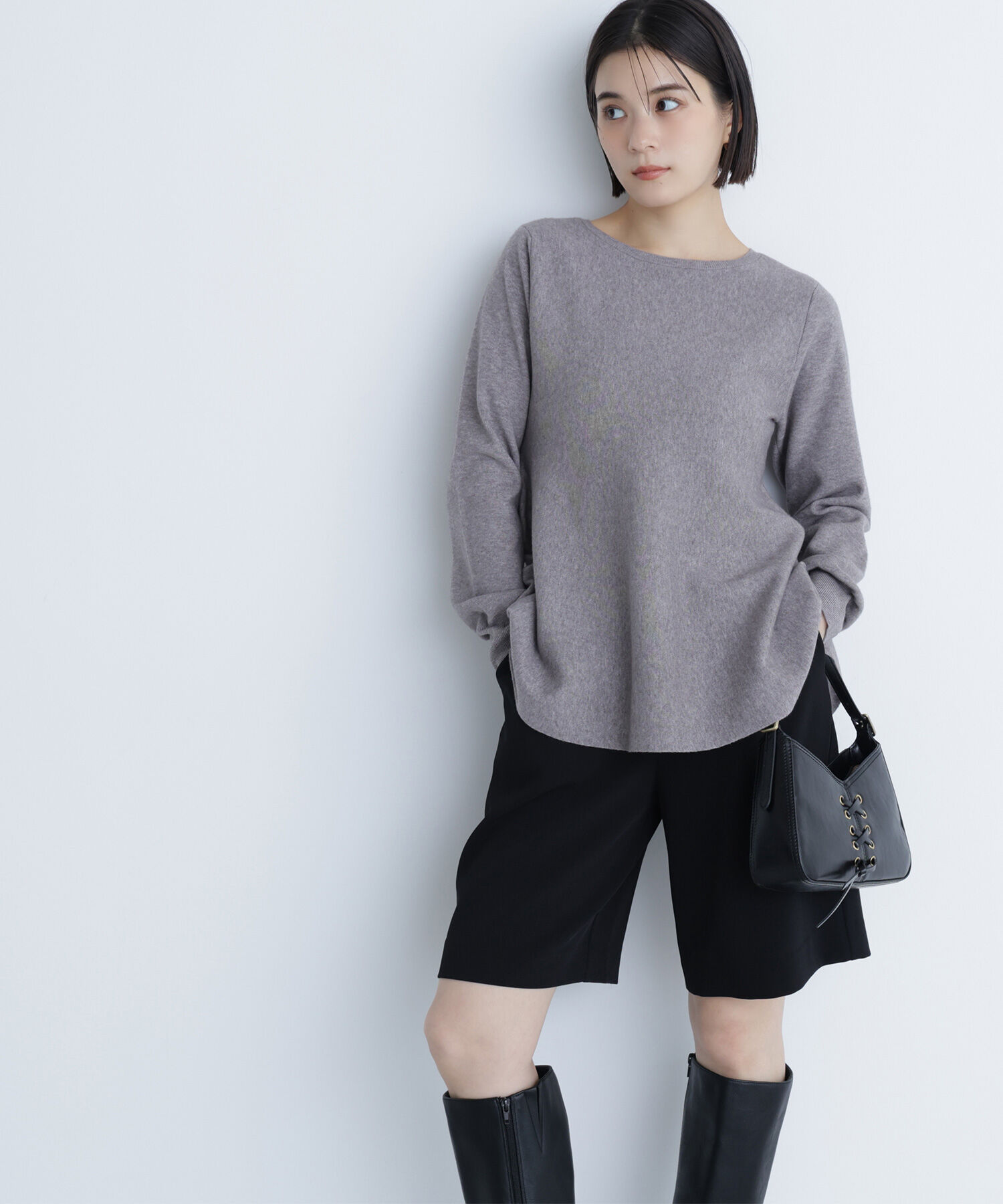  「ペプラムチュニックニット」|ニット・セーター|