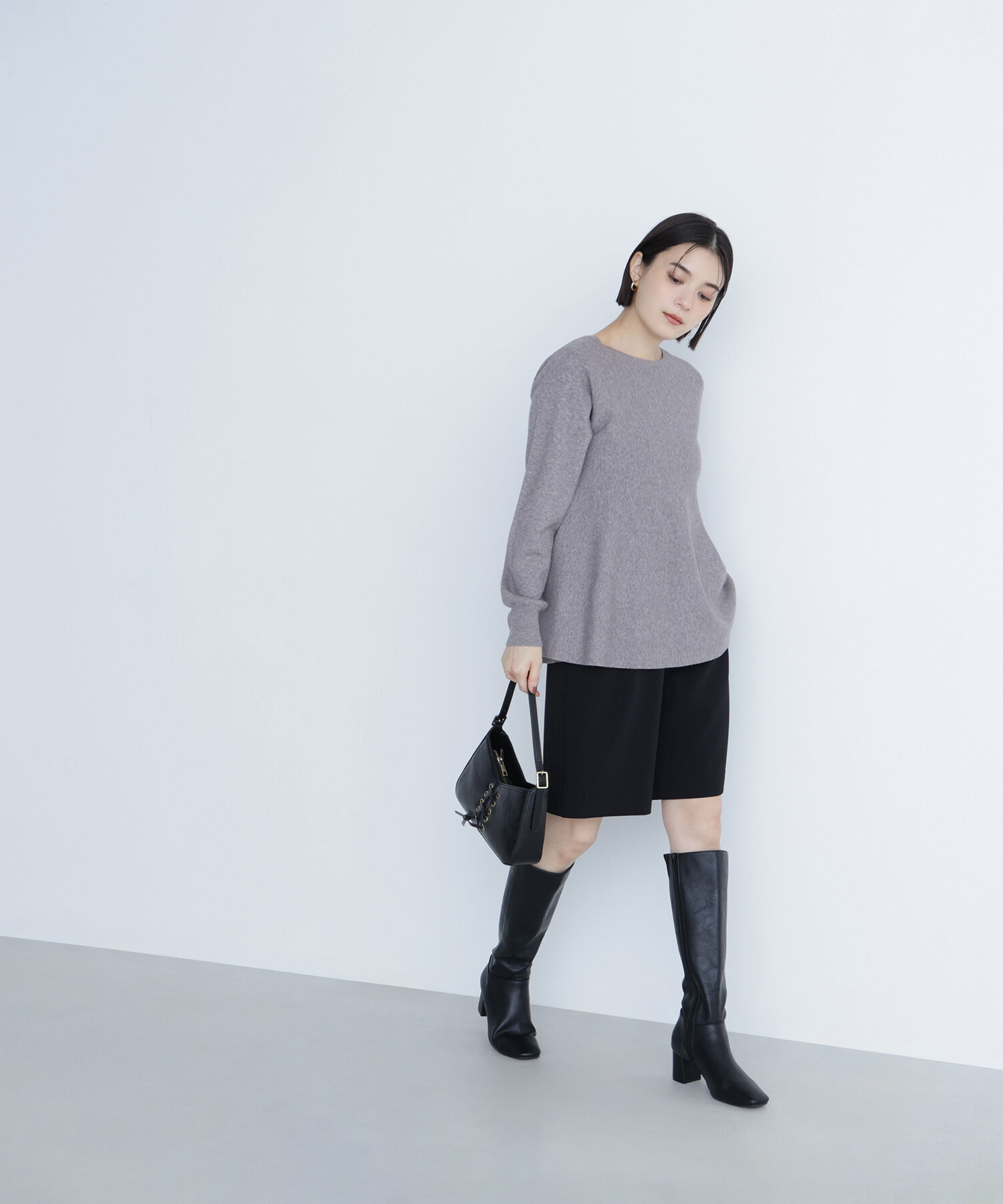  「ペプラムチュニックニット」|ニット・セーター|