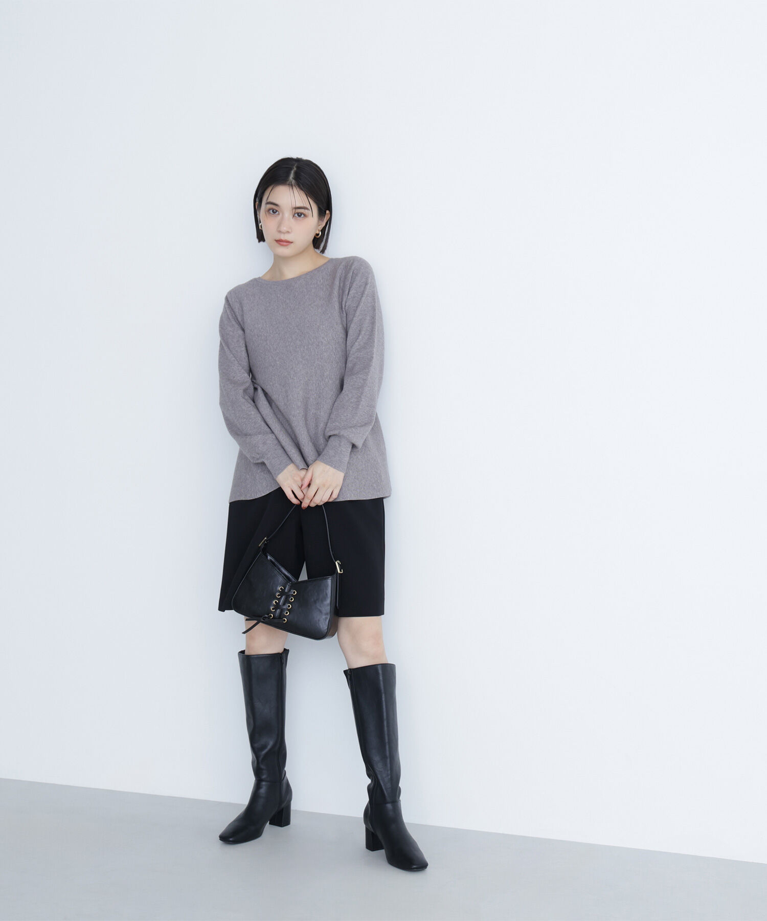  「ペプラムチュニックニット」|ニット・セーター|