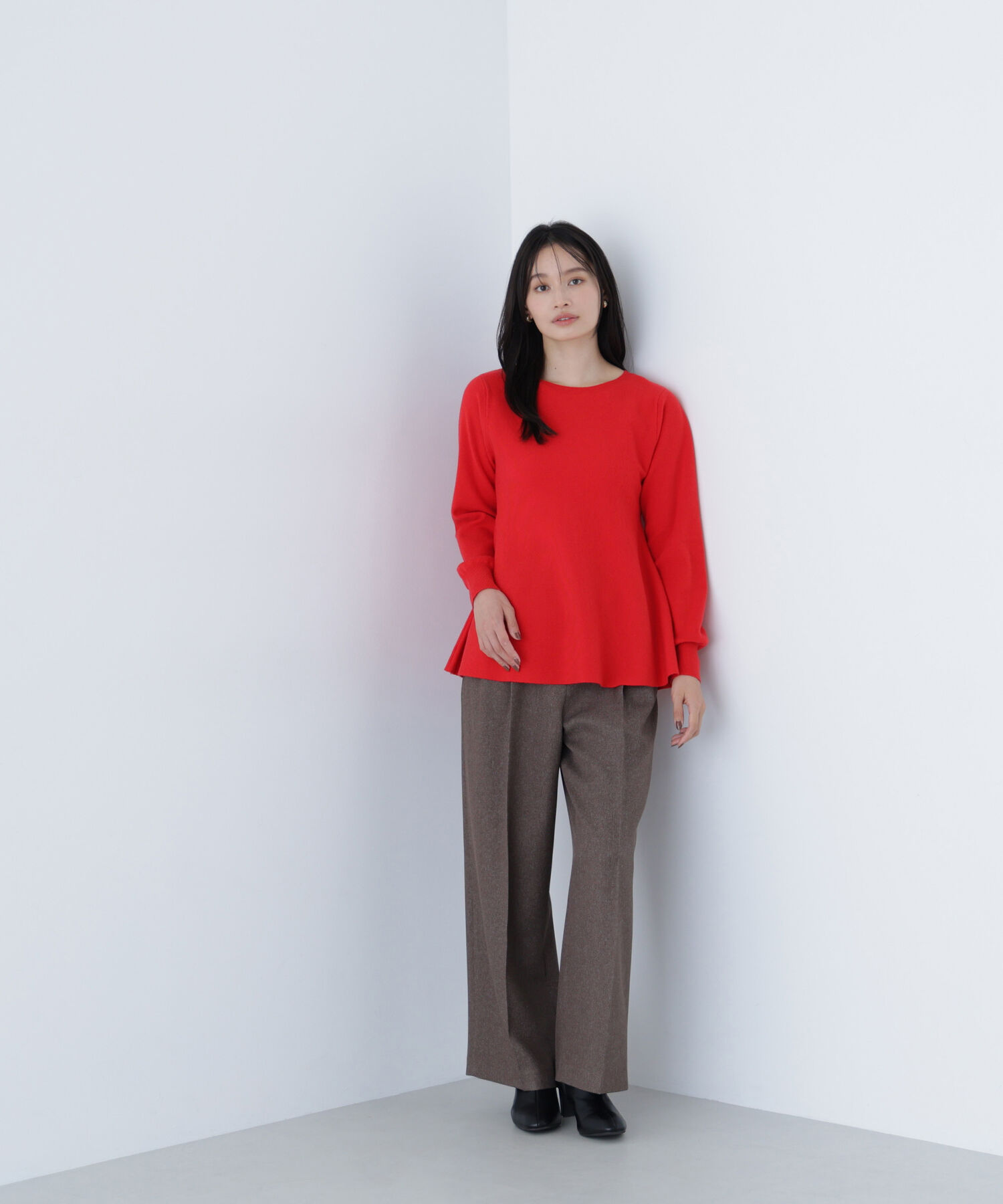  「ペプラムチュニックニット」|ニット・セーター|