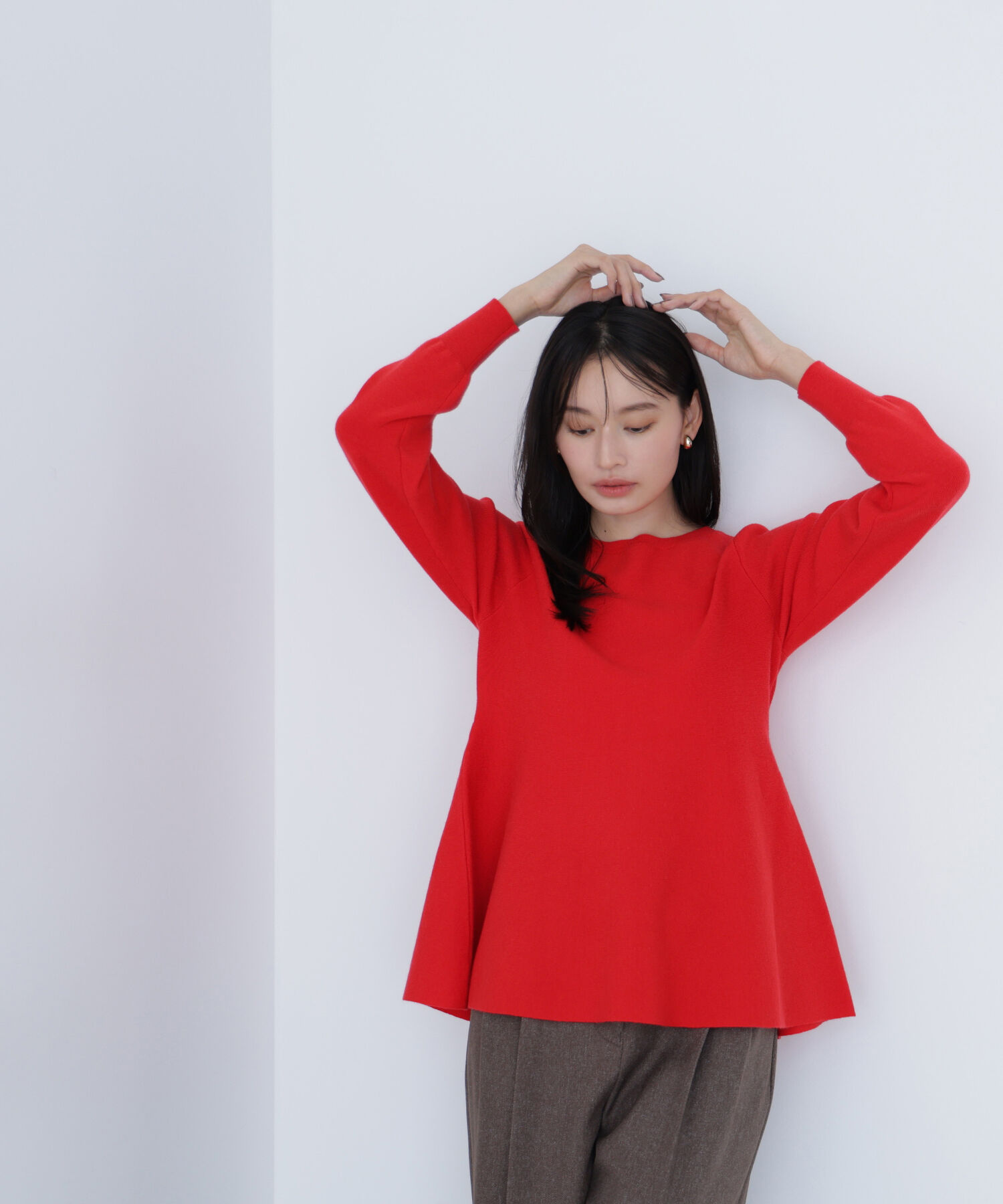  「ペプラムチュニックニット」|ニット・セーター|