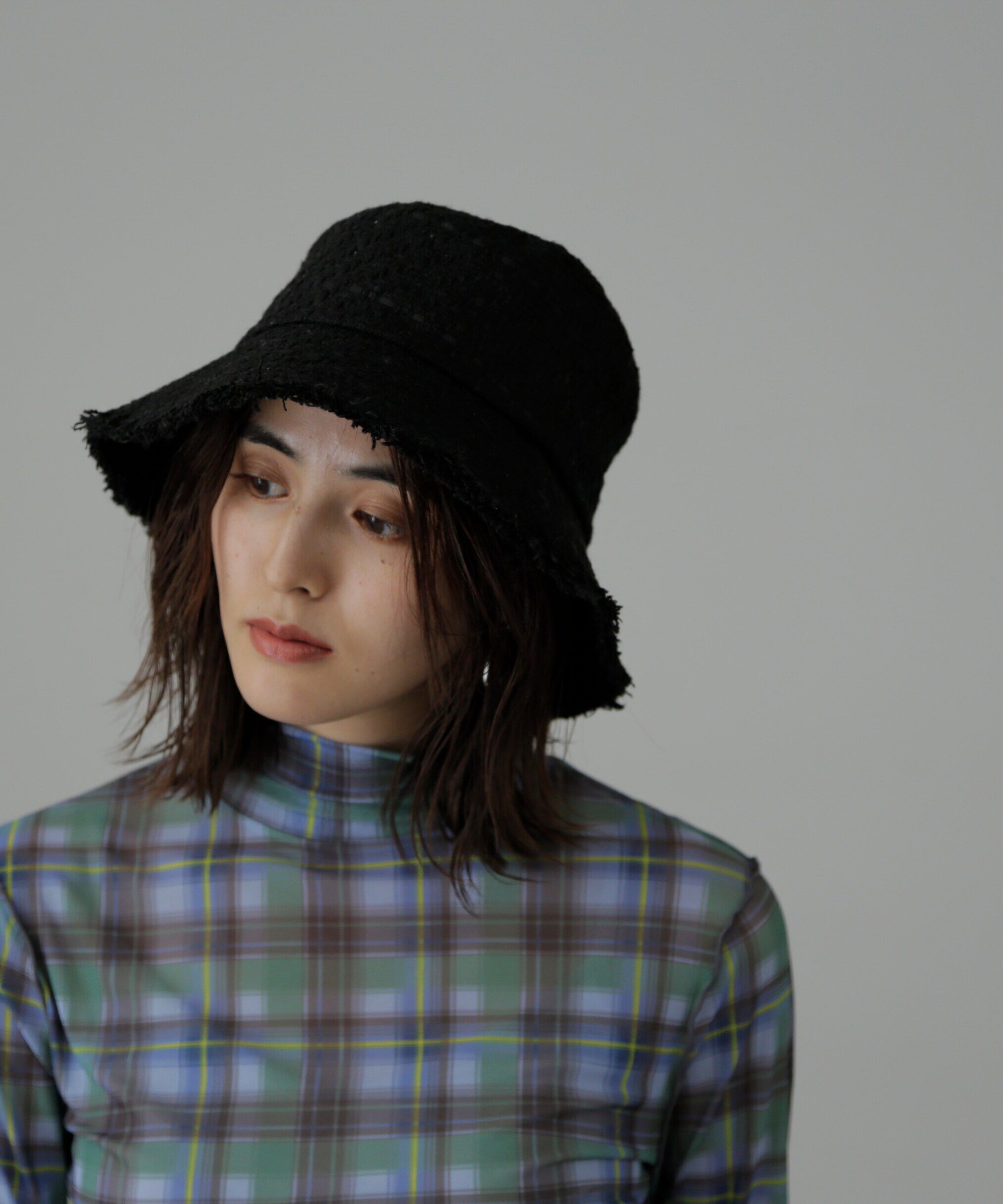  「ツイードハット」|ソックス|ブラック