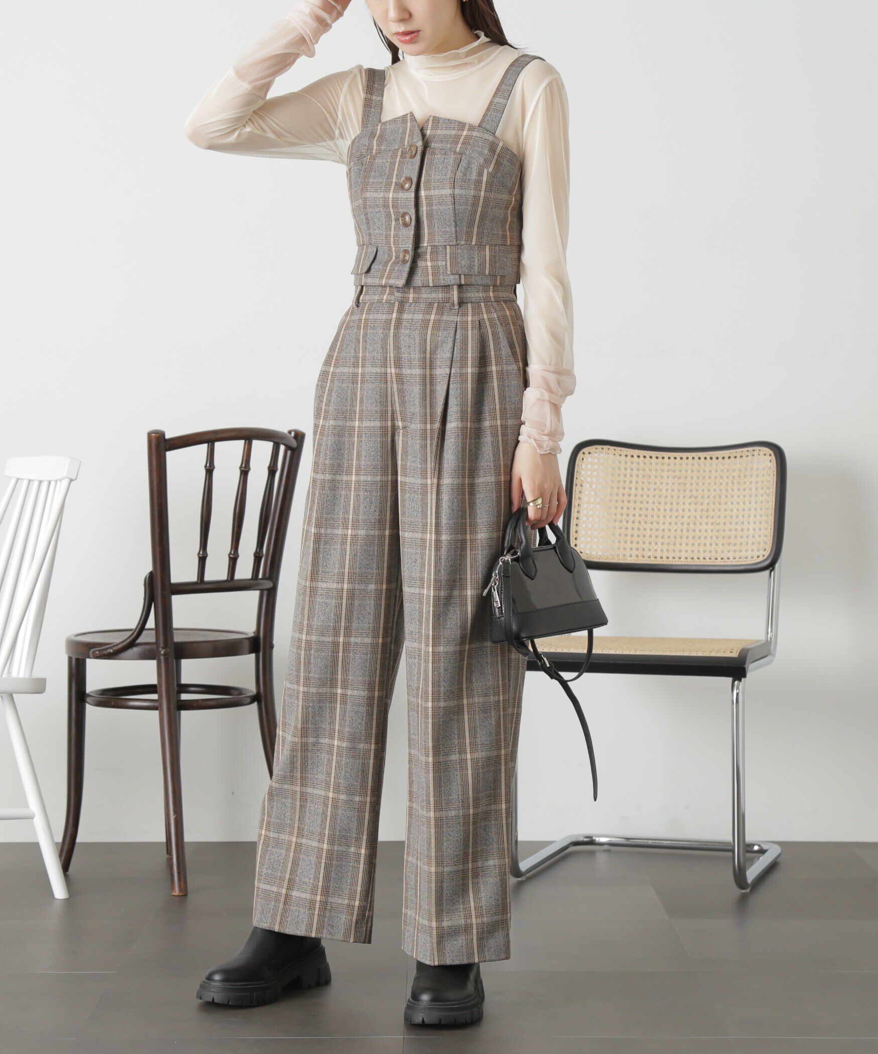  「＜SET UP対応＞[低身長サイズ/Sシリーズ]タックワイドパンツ」|その他|