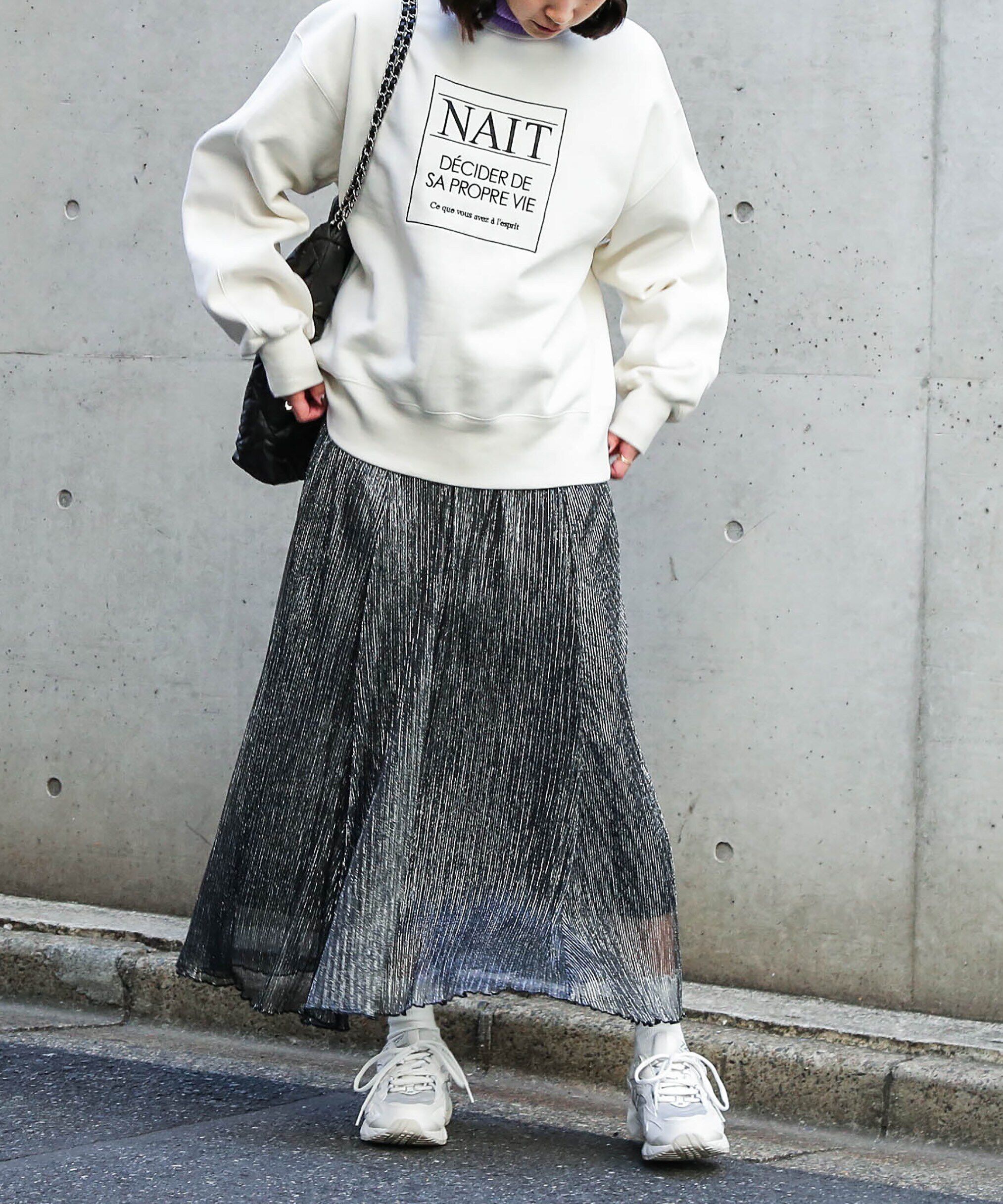  「［シルバーカラーWEB限定］ラメプリーツスカート」|スカート|