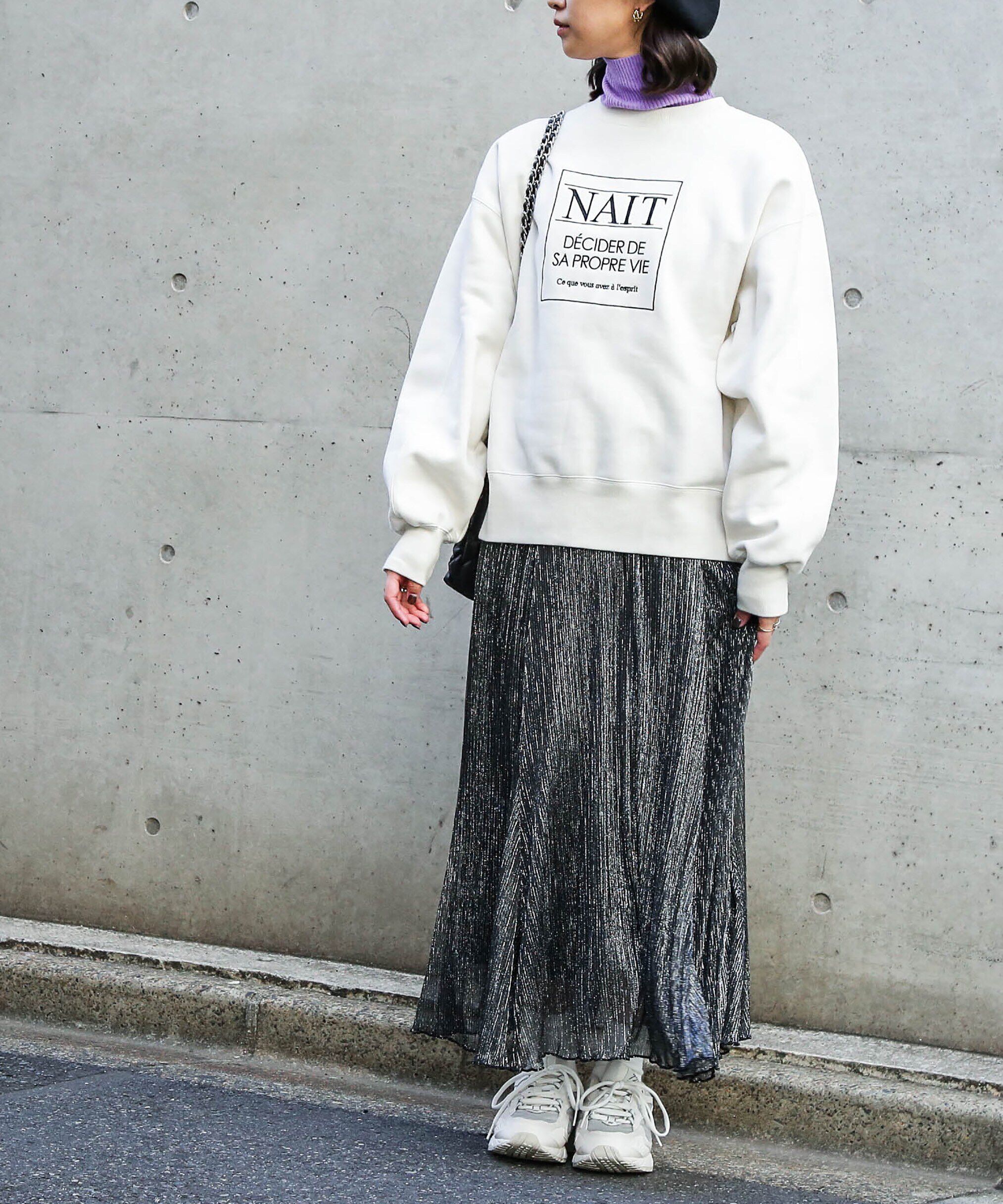  「［シルバーカラーWEB限定］ラメプリーツスカート」|スカート|