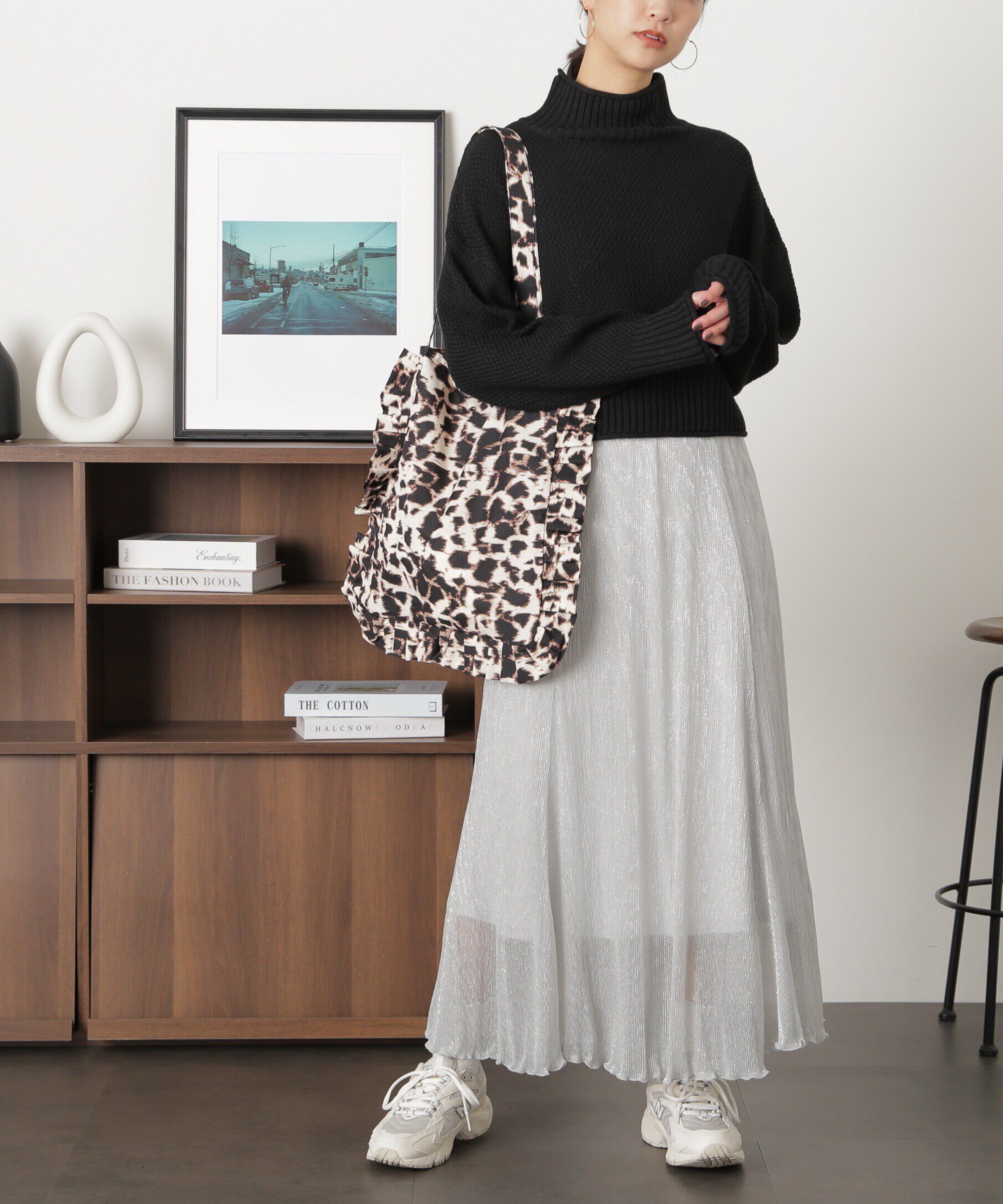  「［シルバーカラーWEB限定］ラメプリーツスカート」|スカート|