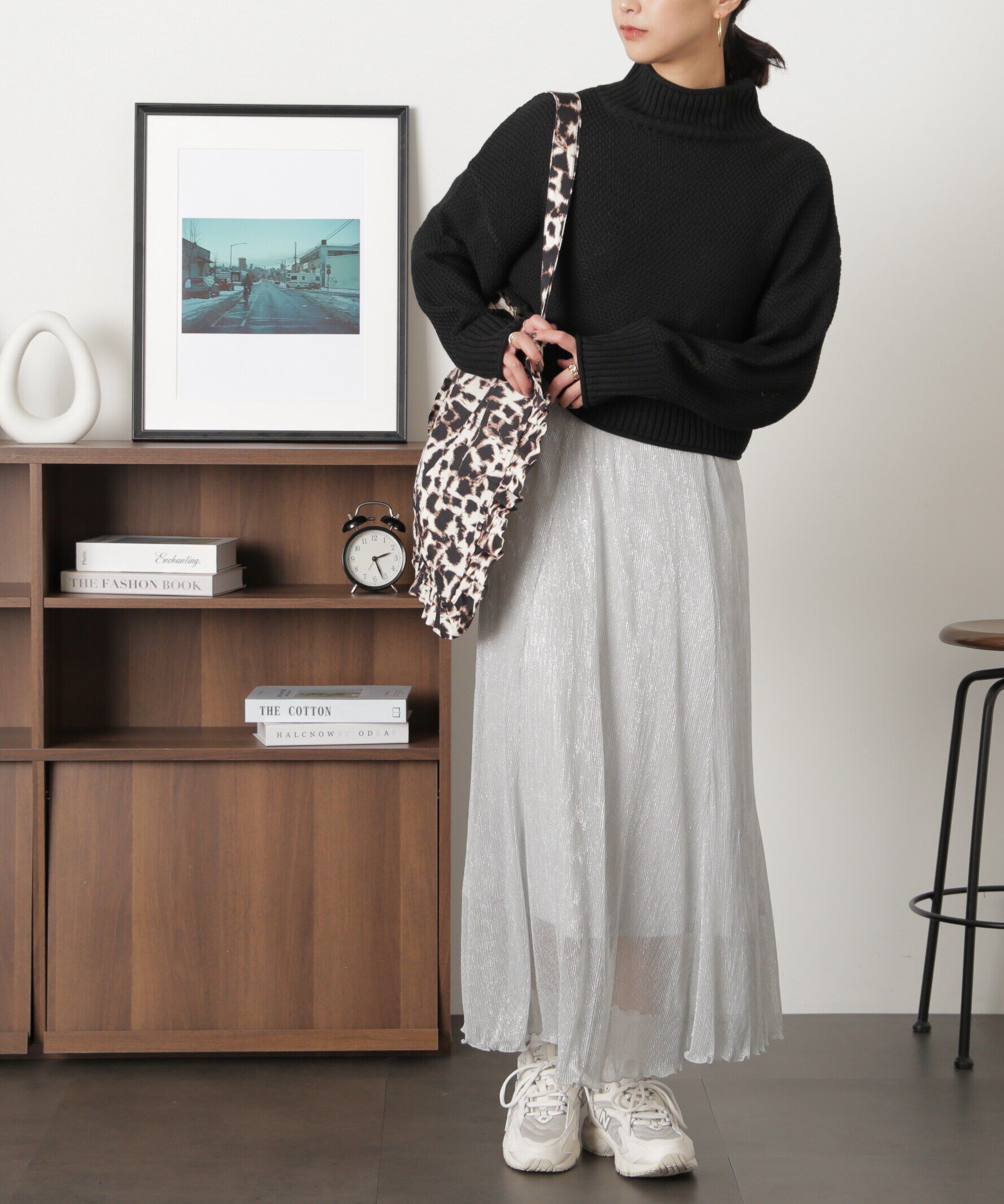  「［シルバーカラーWEB限定］ラメプリーツスカート」|スカート|