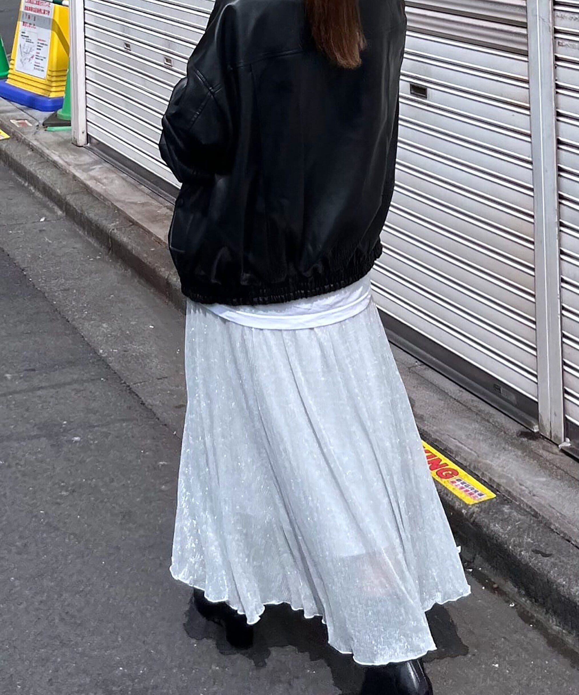  「［シルバーカラーWEB限定］ラメプリーツスカート」|スカート|