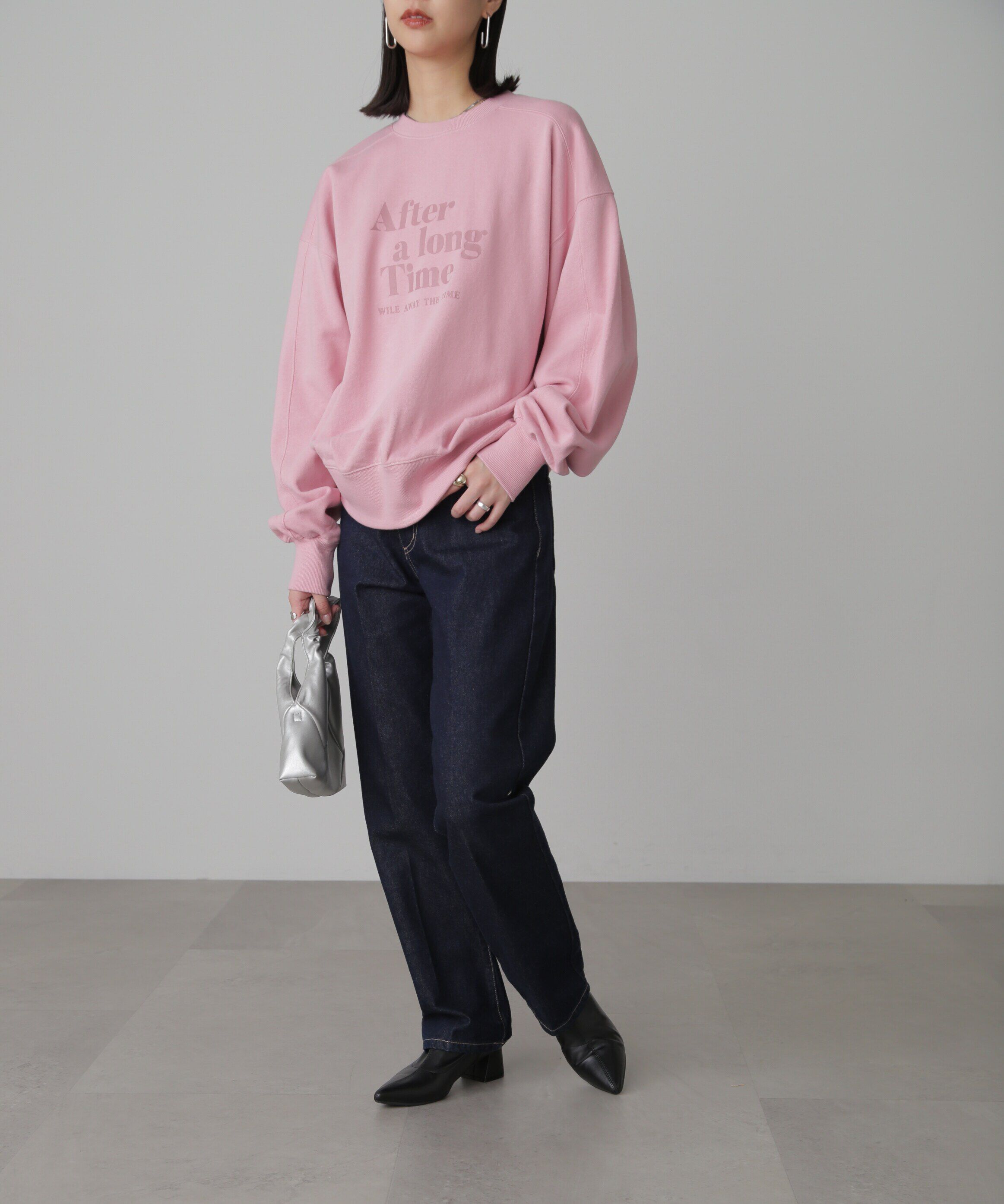  「ロゴプリントミドル丈スウェット」|Tシャツ・カットソー|