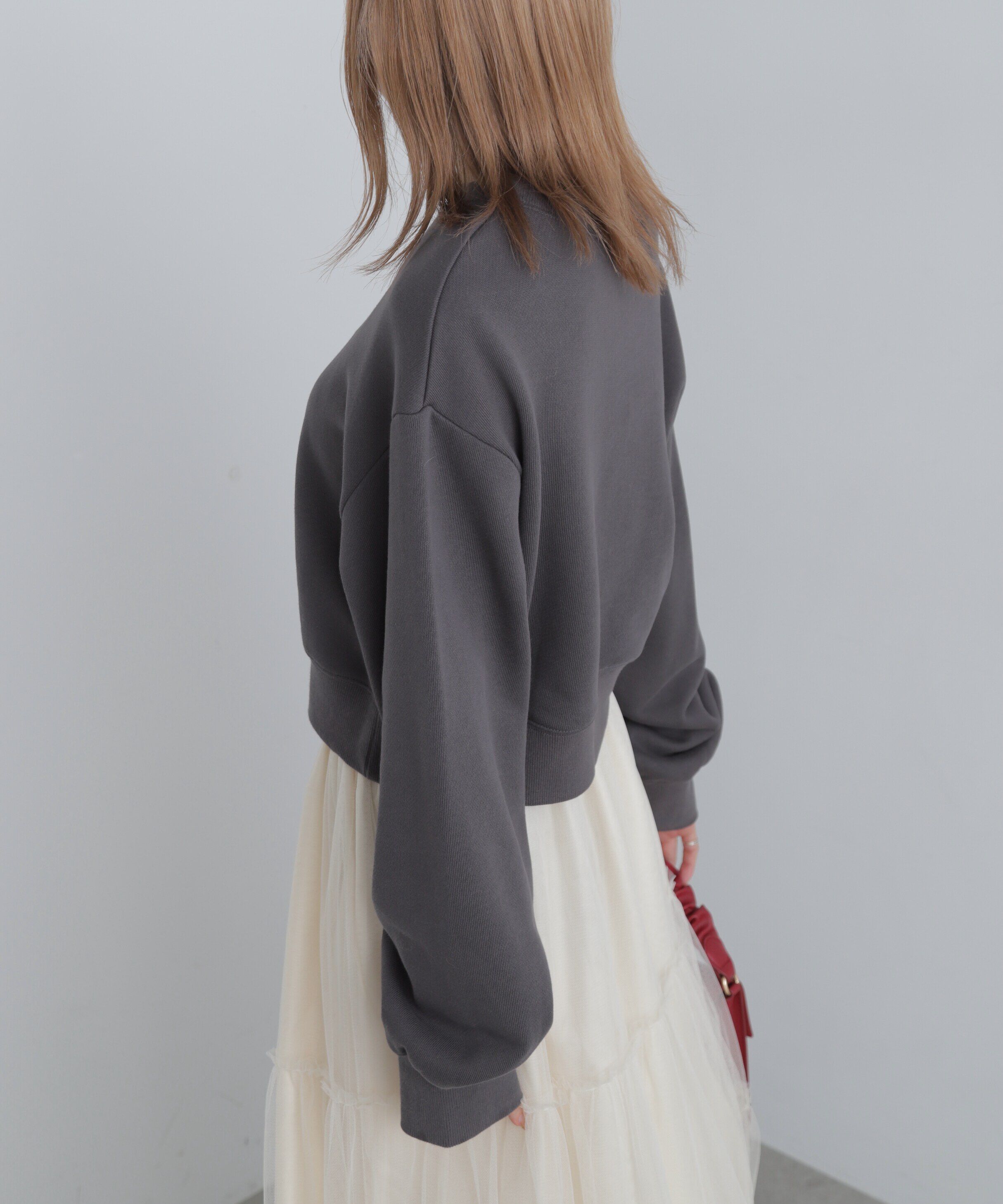  「スポーツロゴサガラ刺繍ショート丈スウェット」|Tシャツ・カットソー|