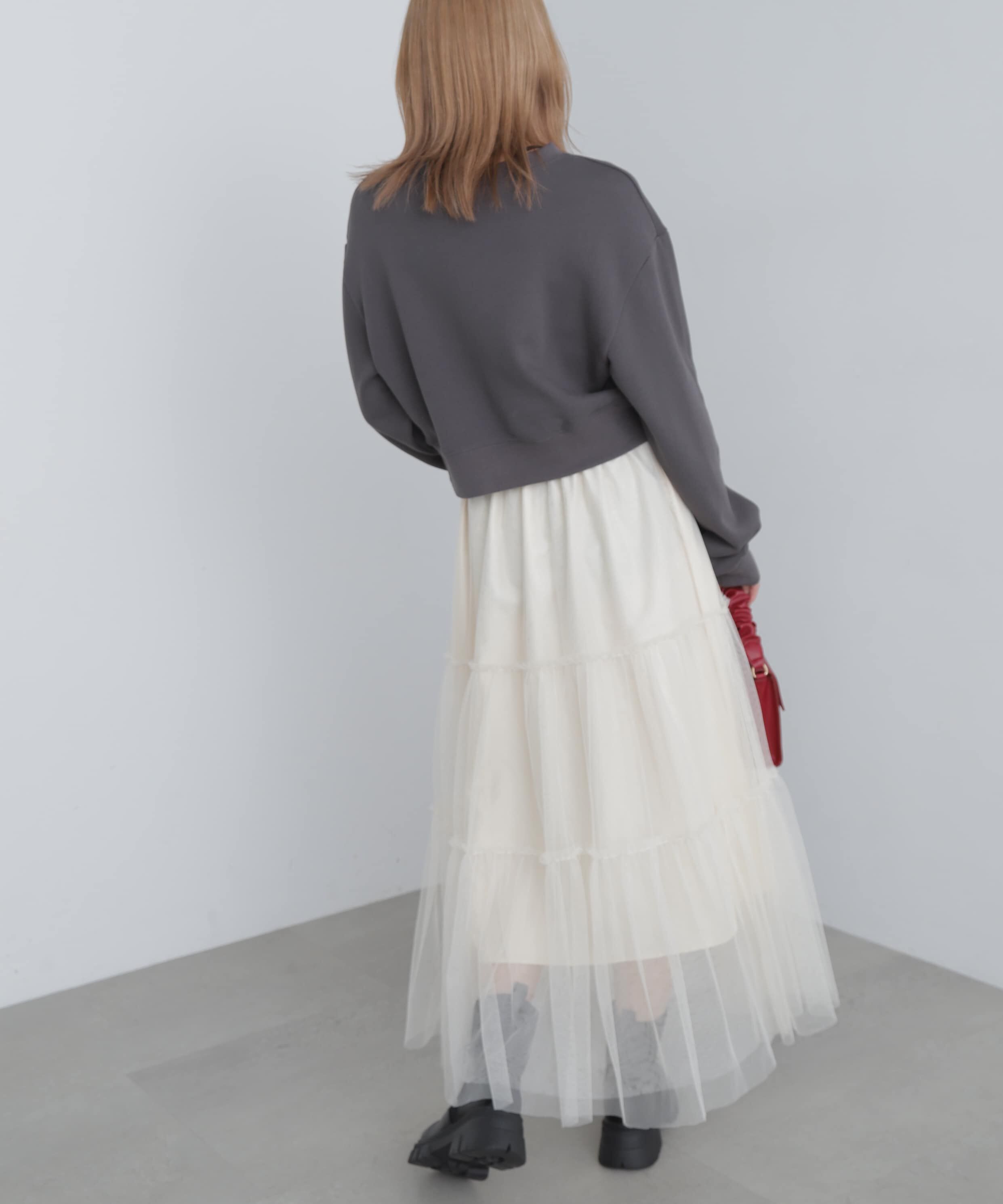  「スポーツロゴサガラ刺繍ショート丈スウェット」|Tシャツ・カットソー|