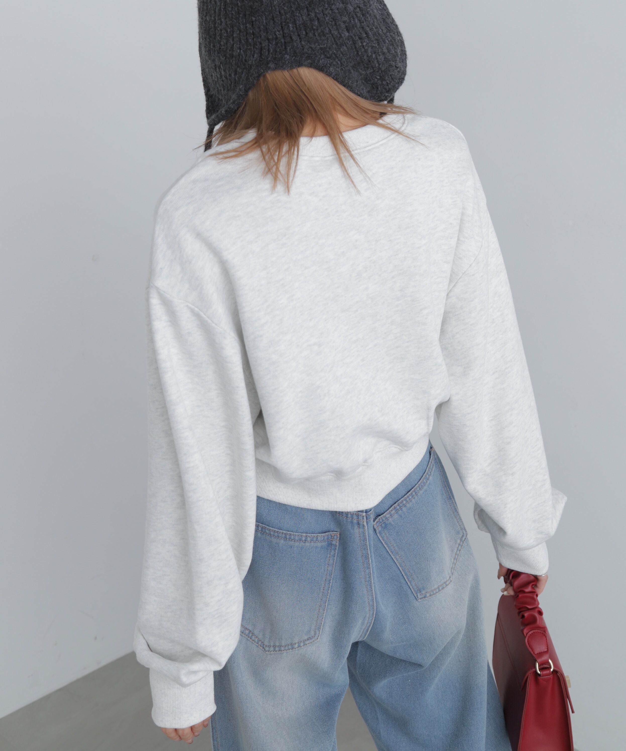  「スポーツロゴサガラ刺繍ショート丈スウェット」|Tシャツ・カットソー|