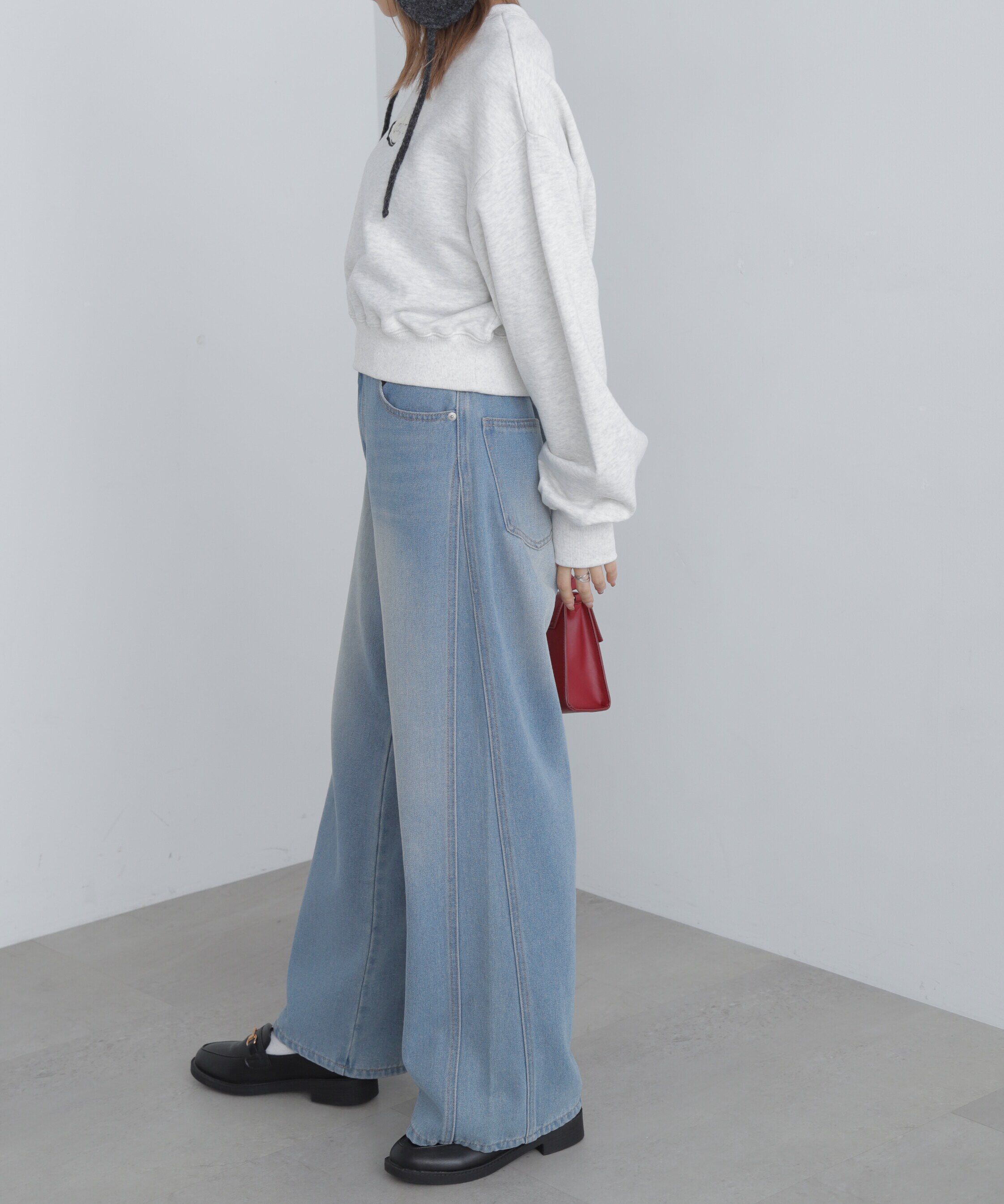  「スポーツロゴサガラ刺繍ショート丈スウェット」|Tシャツ・カットソー|