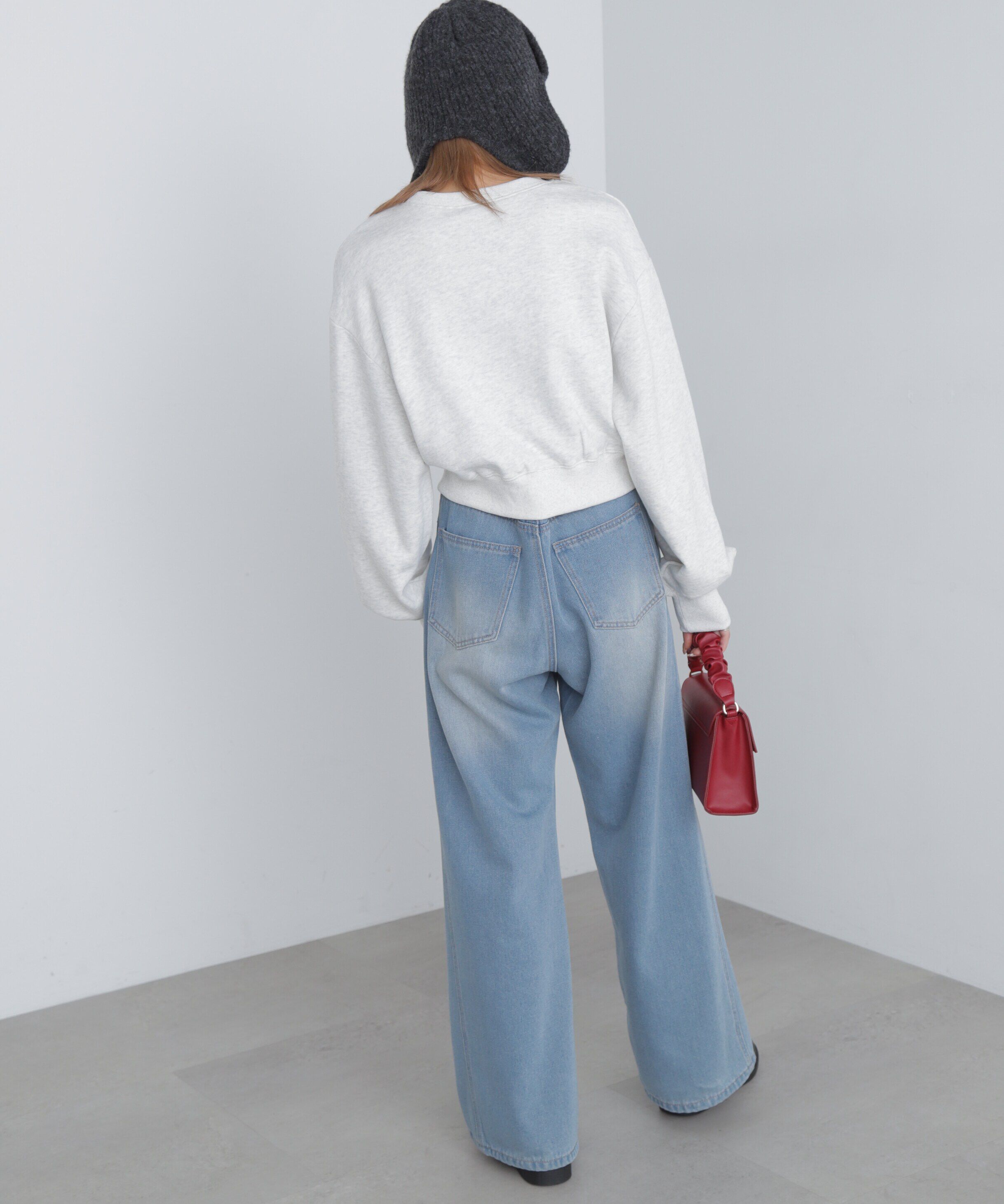  「スポーツロゴサガラ刺繍ショート丈スウェット」|Tシャツ・カットソー|