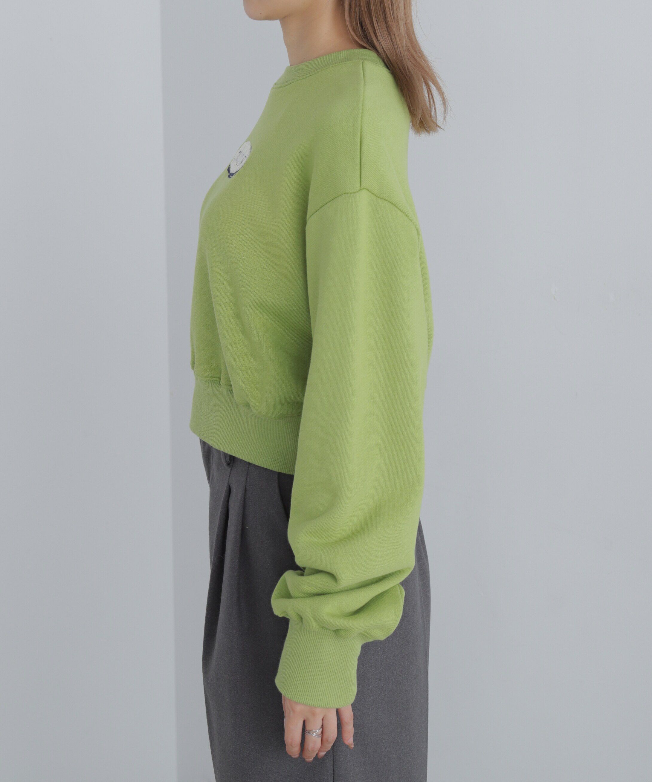  「スポーツロゴサガラ刺繍ショート丈スウェット」|Tシャツ・カットソー|