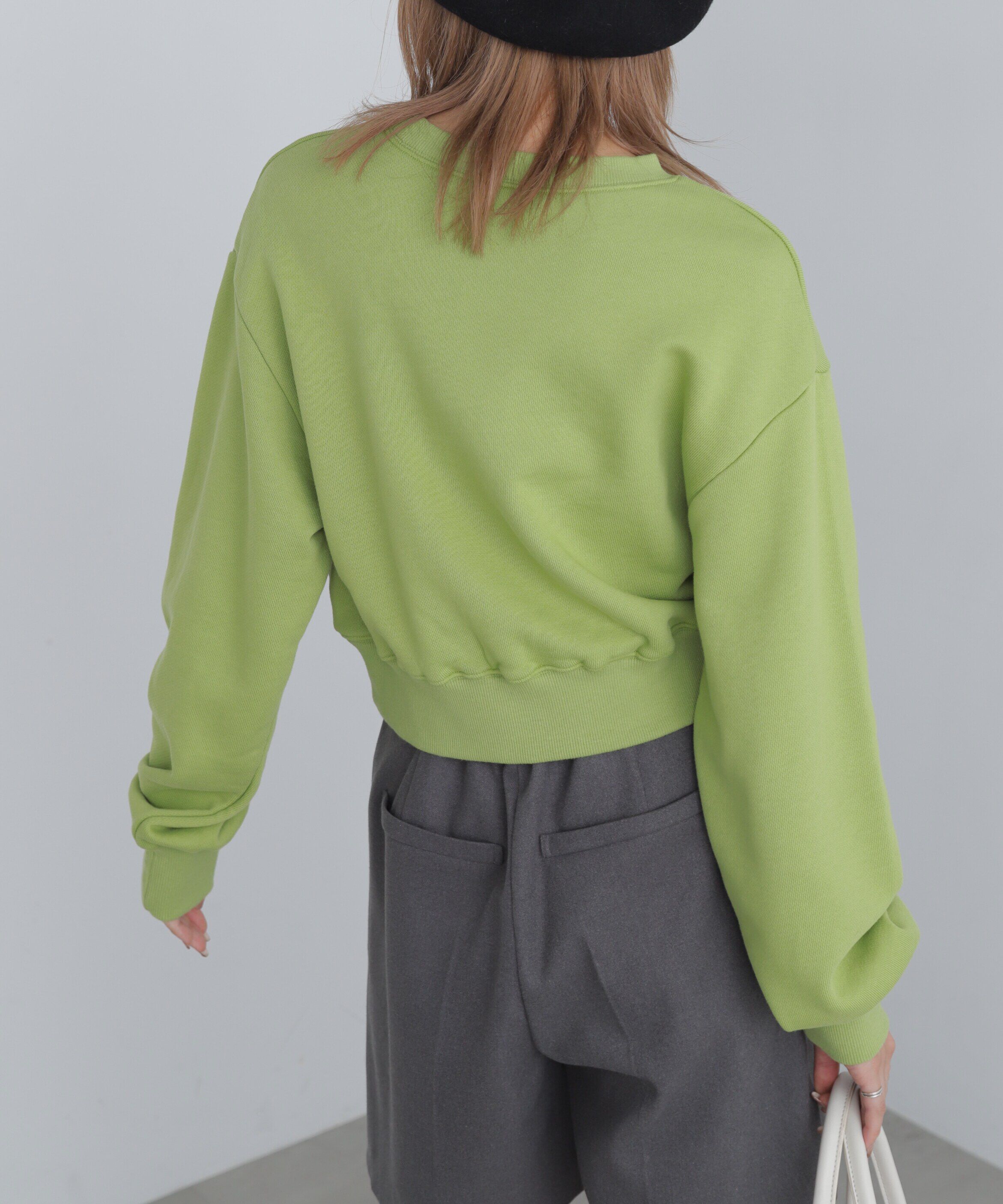  「スポーツロゴサガラ刺繍ショート丈スウェット」|Tシャツ・カットソー|