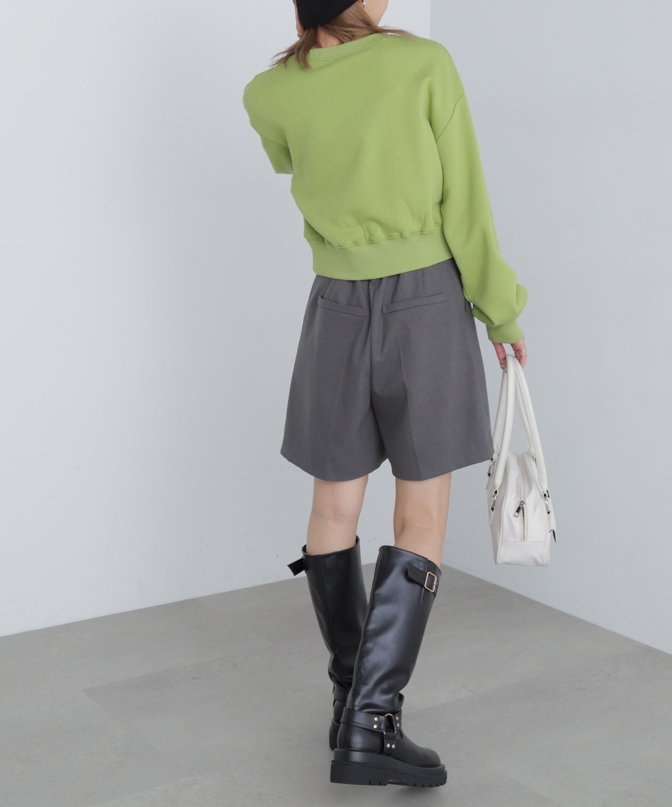  「スポーツロゴサガラ刺繍ショート丈スウェット」|Tシャツ・カットソー|