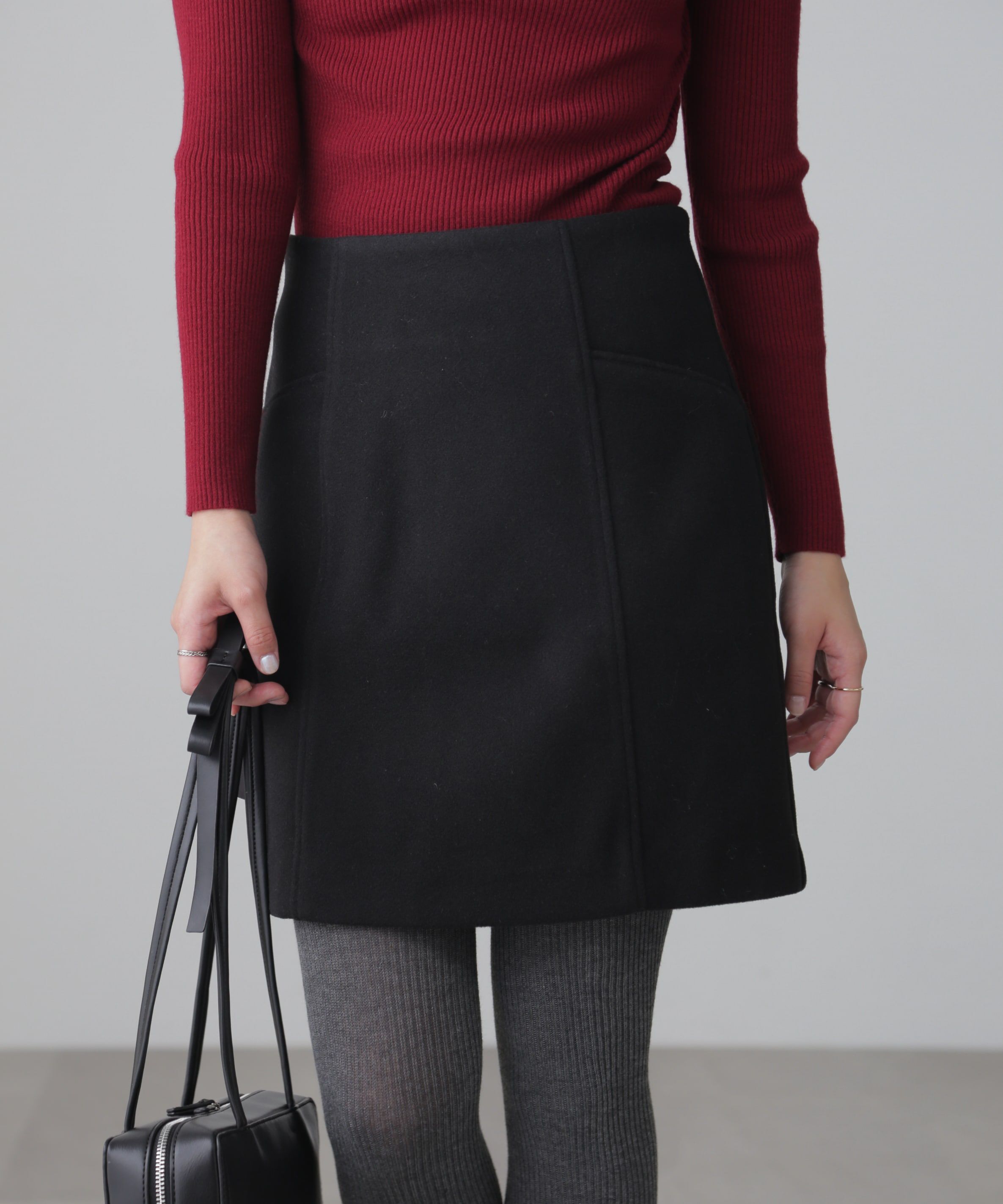  「[低身長サイズ/Sシリーズ]タイトミニスカート」|スカート|ブラック