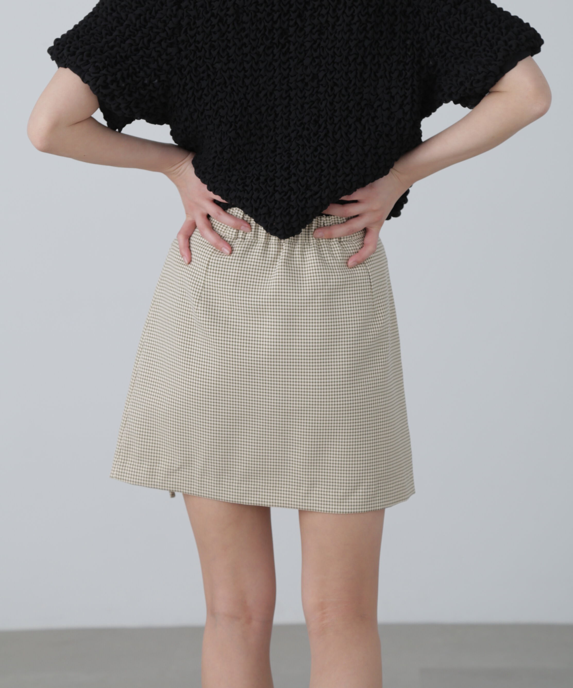  「インナーパンツ付きラップ風ミニスカート」|スカート|