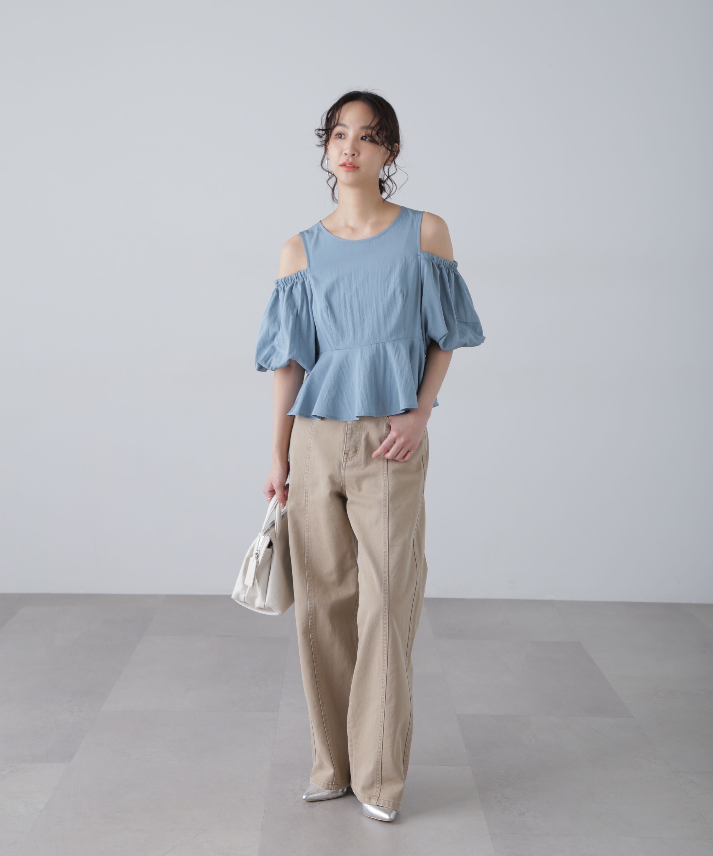  「オフショルペプラムブラウス」|シャツ・ブラウス|