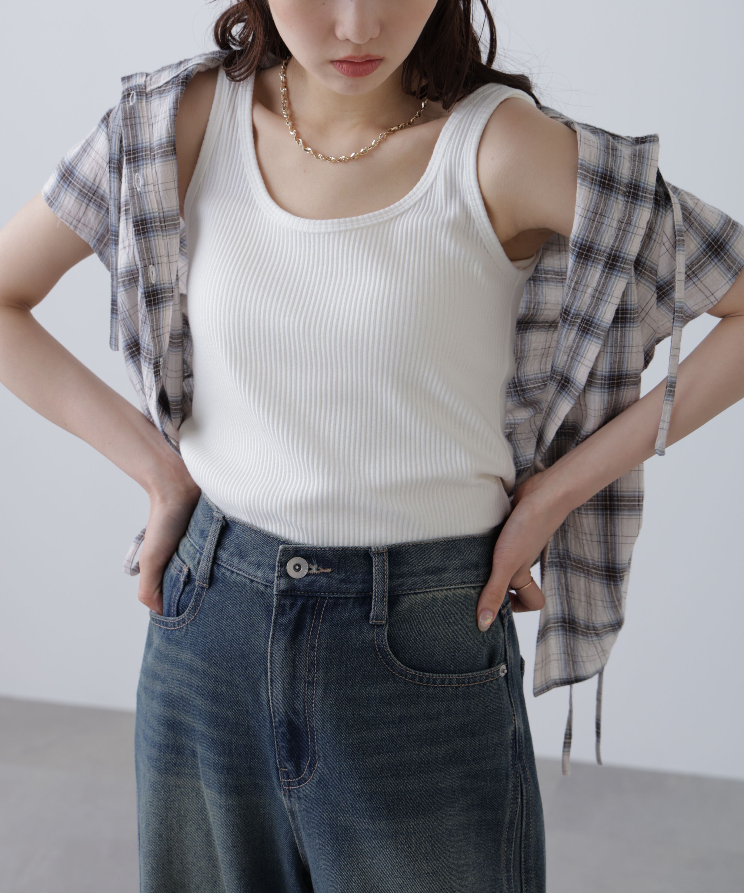  「テレコタンクトップ」|Tシャツ・カットソー|