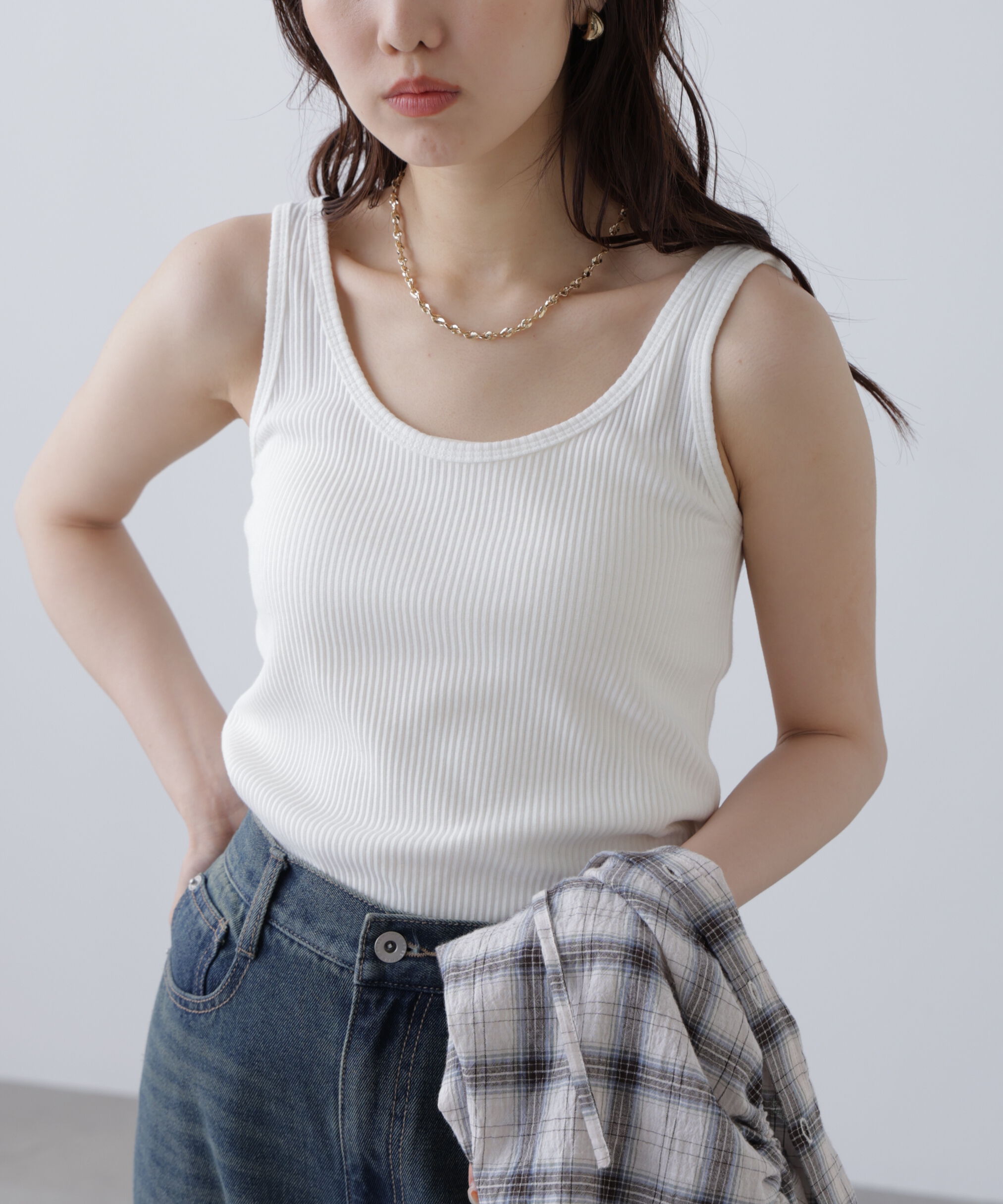  「テレコタンクトップ」|Tシャツ・カットソー|