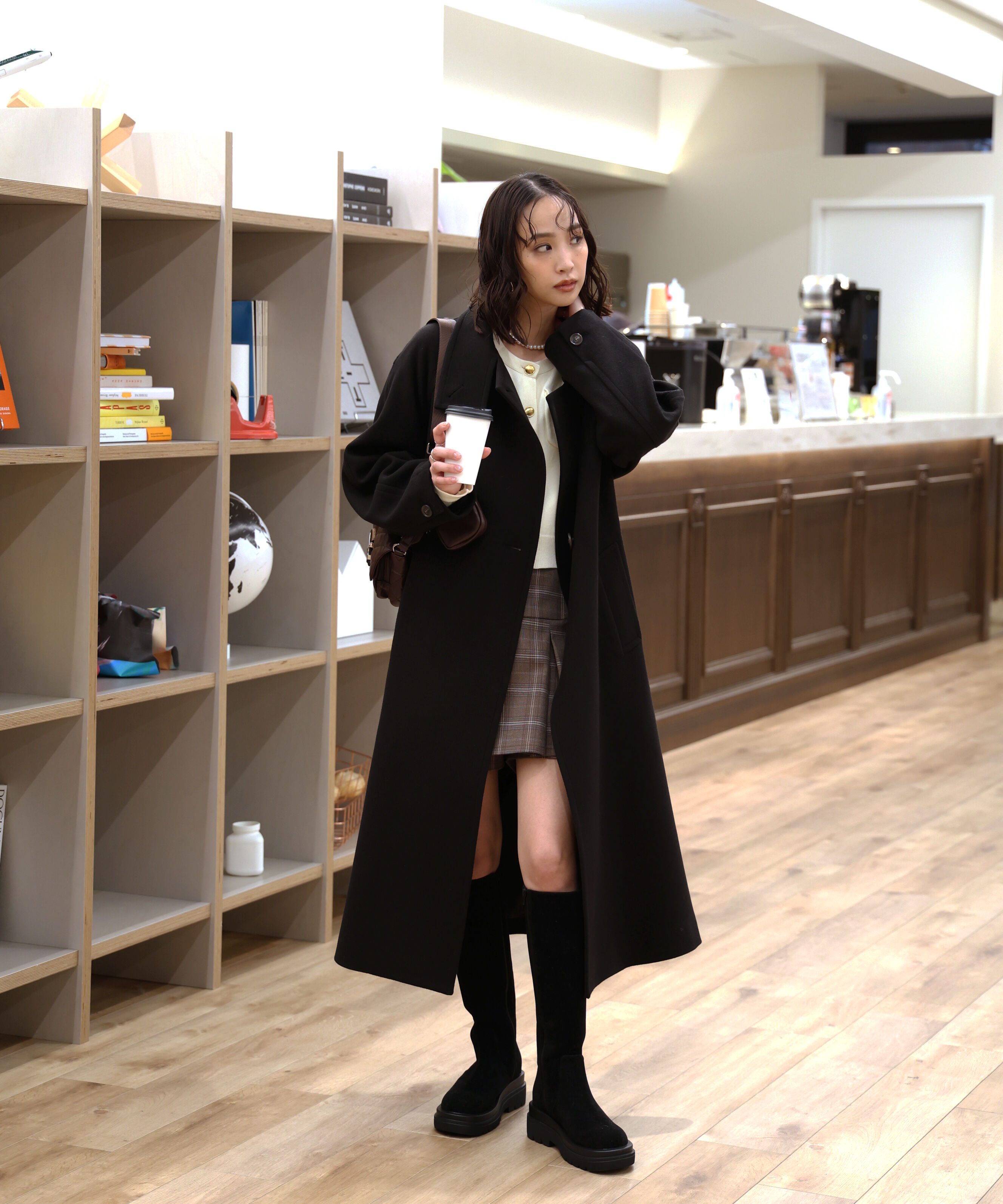  「[累計販売5000枚！選べる4色]スタンドカラーメルトンロングコート」|その他|