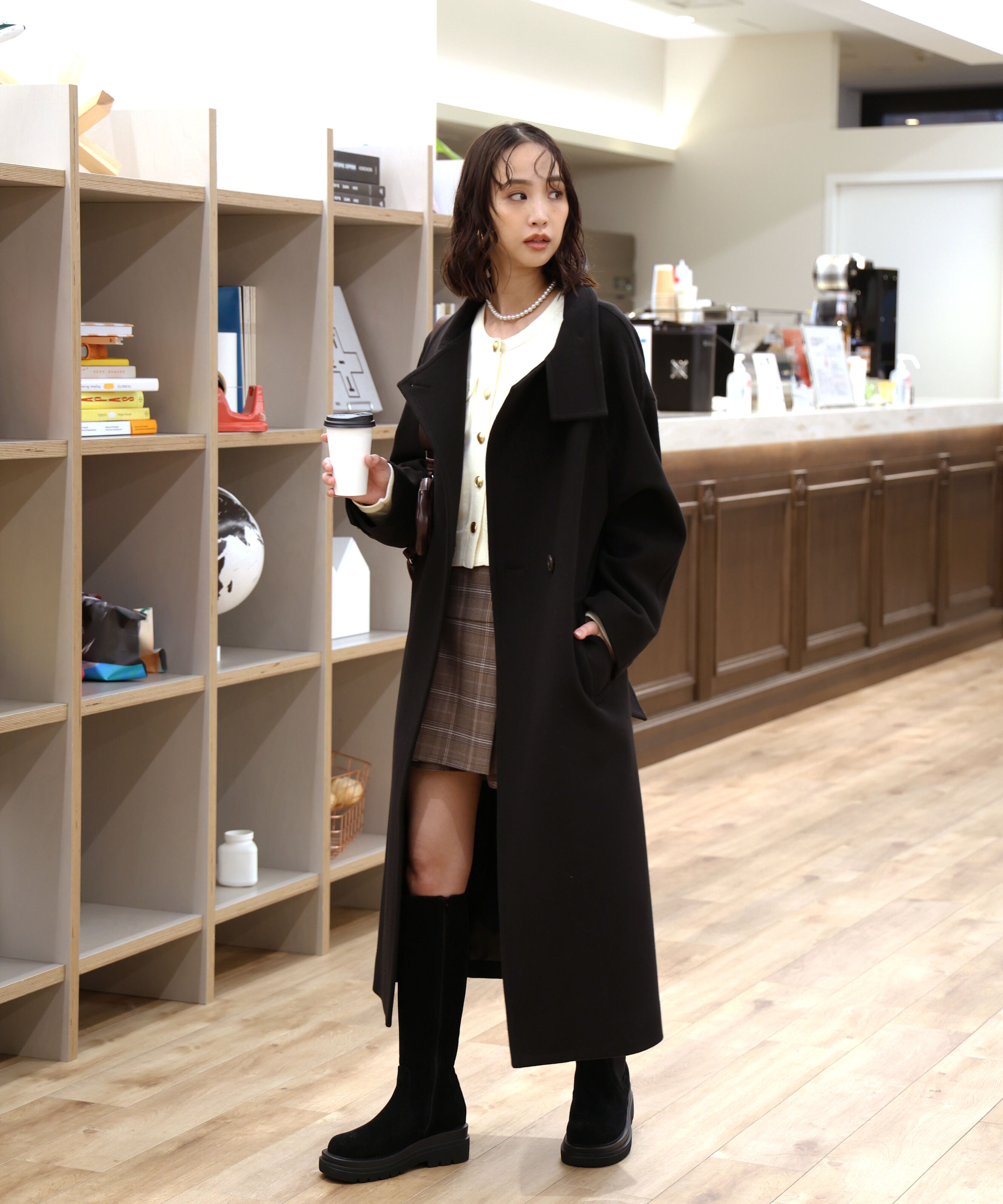  「[累計販売5000枚！選べる4色]スタンドカラーメルトンロングコート」|その他|