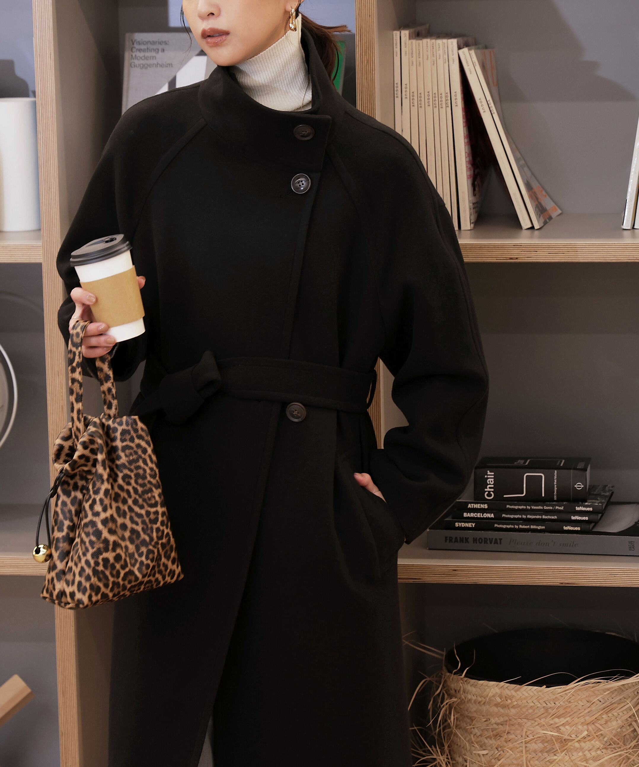  「[累計販売5000枚！選べる4色]スタンドカラーメルトンロングコート」|その他|