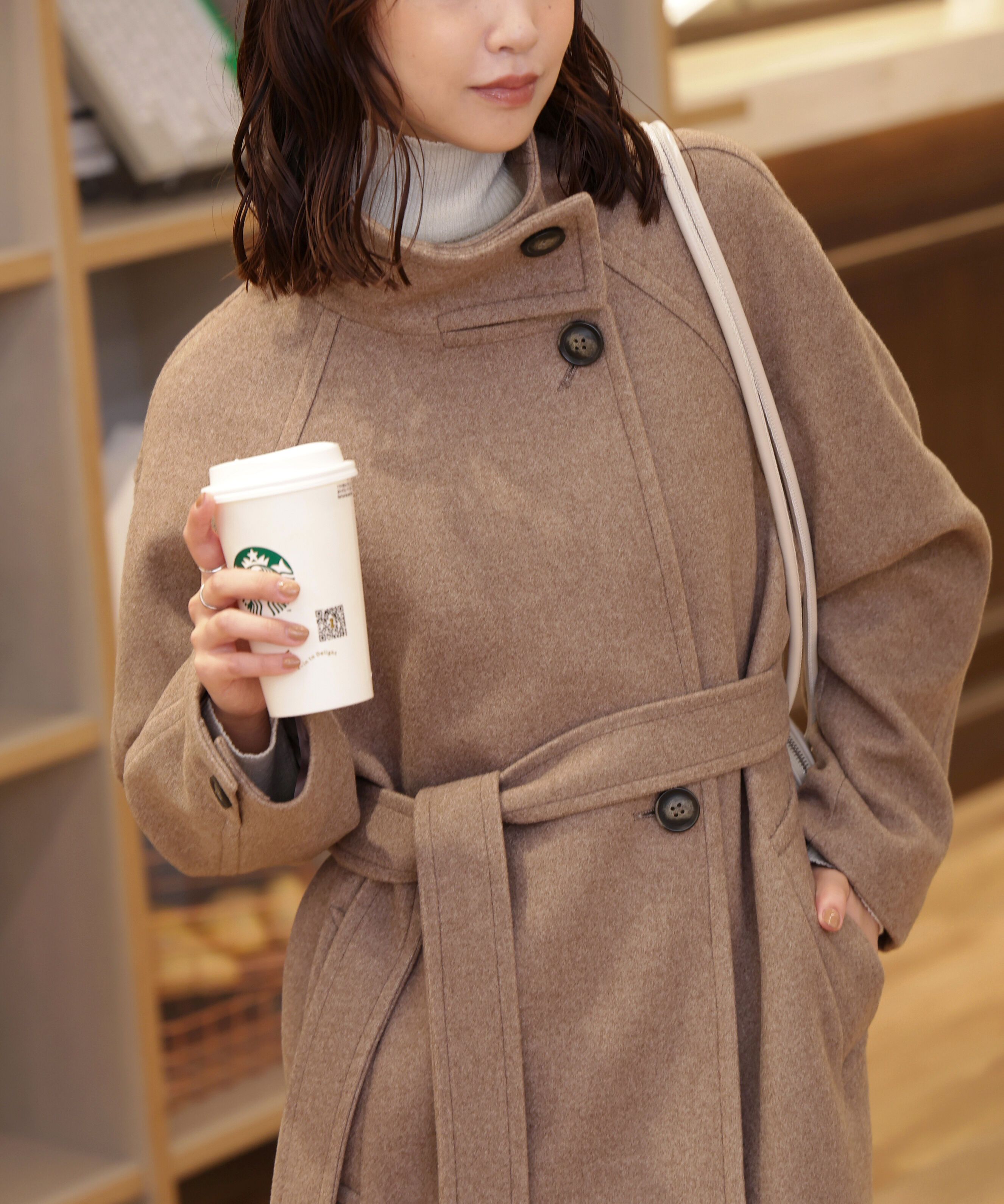  「[累計販売5000枚！選べる4色]スタンドカラーメルトンロングコート」|その他|