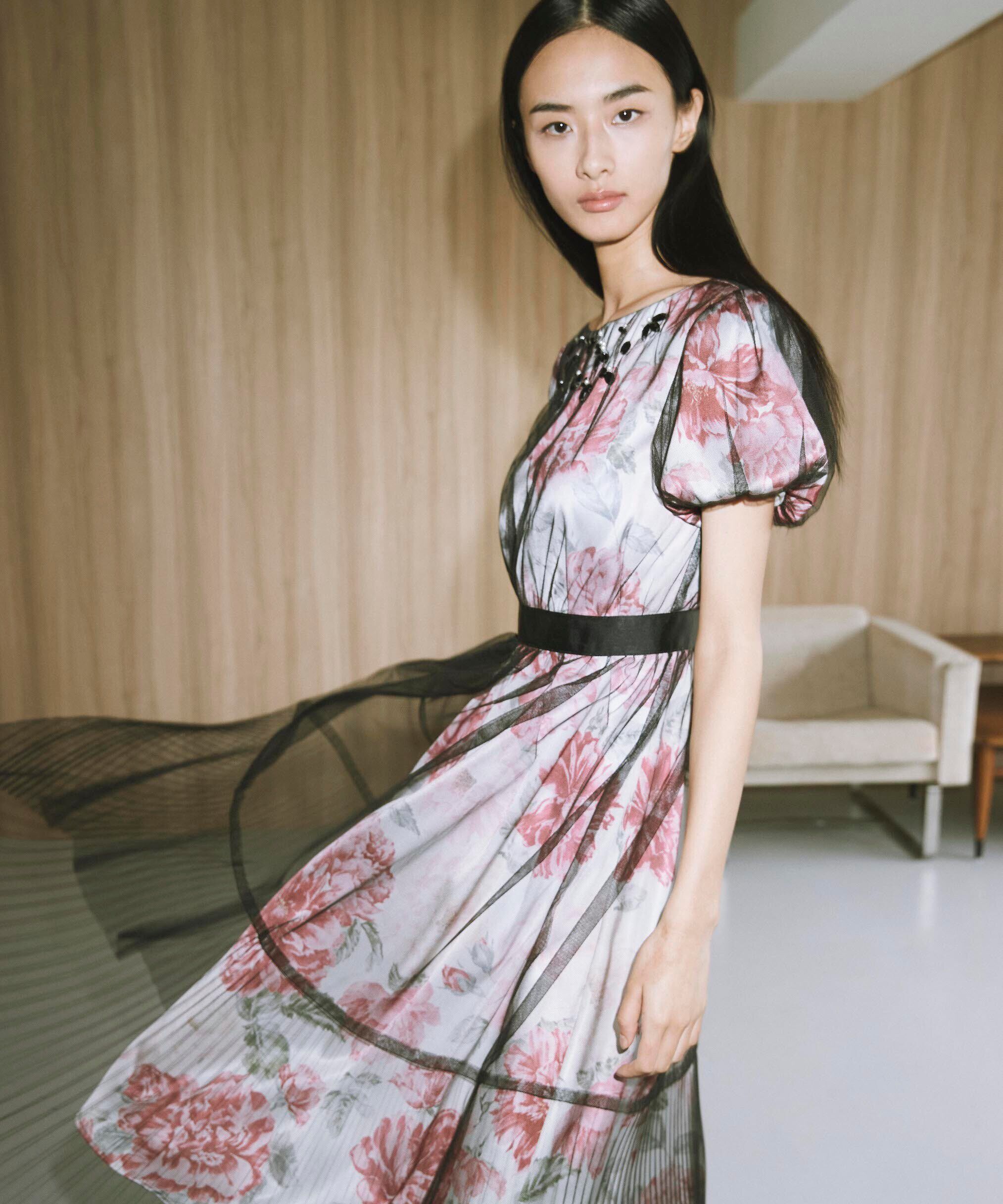  「サテンチュールドレス」|ワンピース|ローズ1