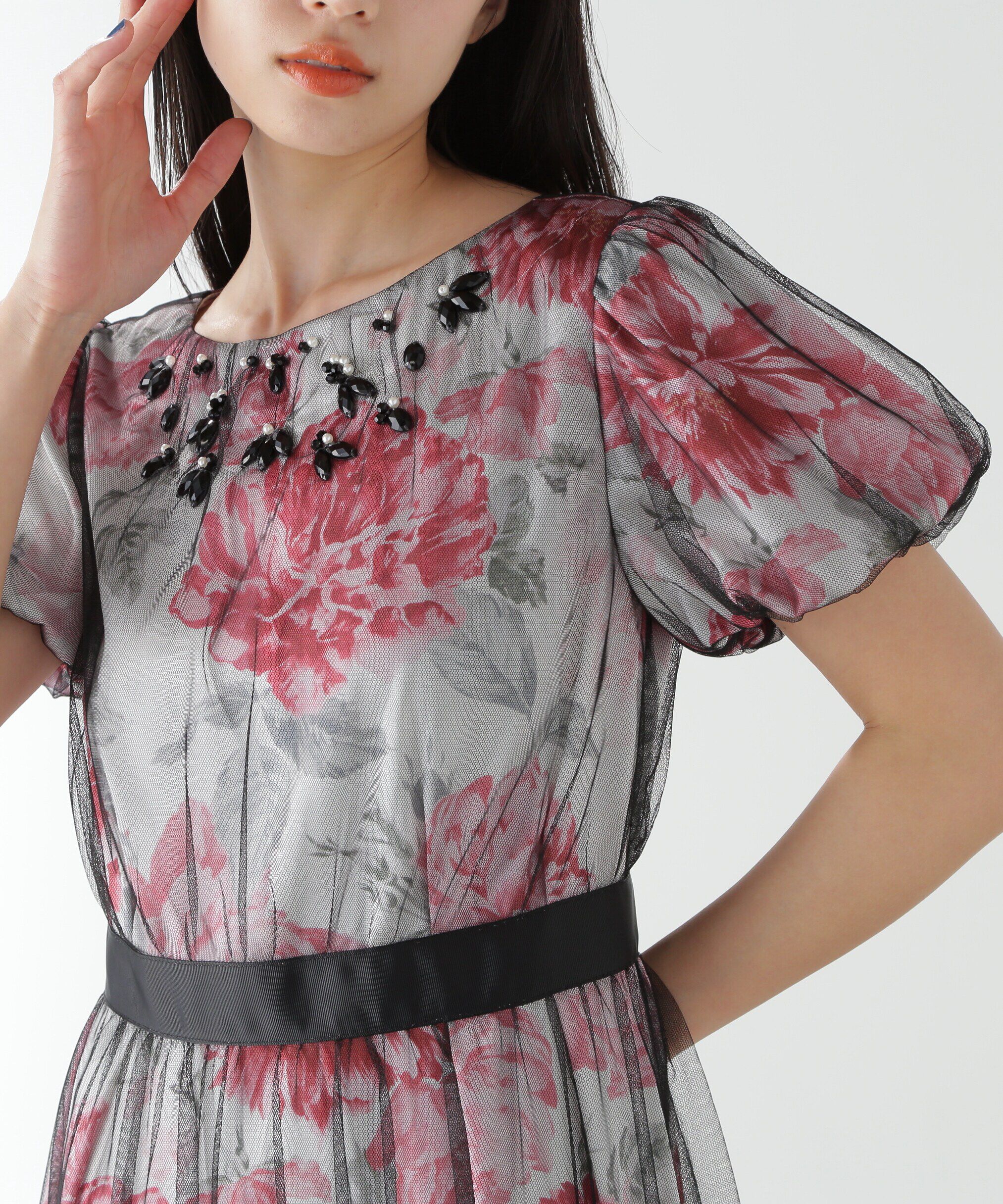  「サテンチュールドレス」|ワンピース|