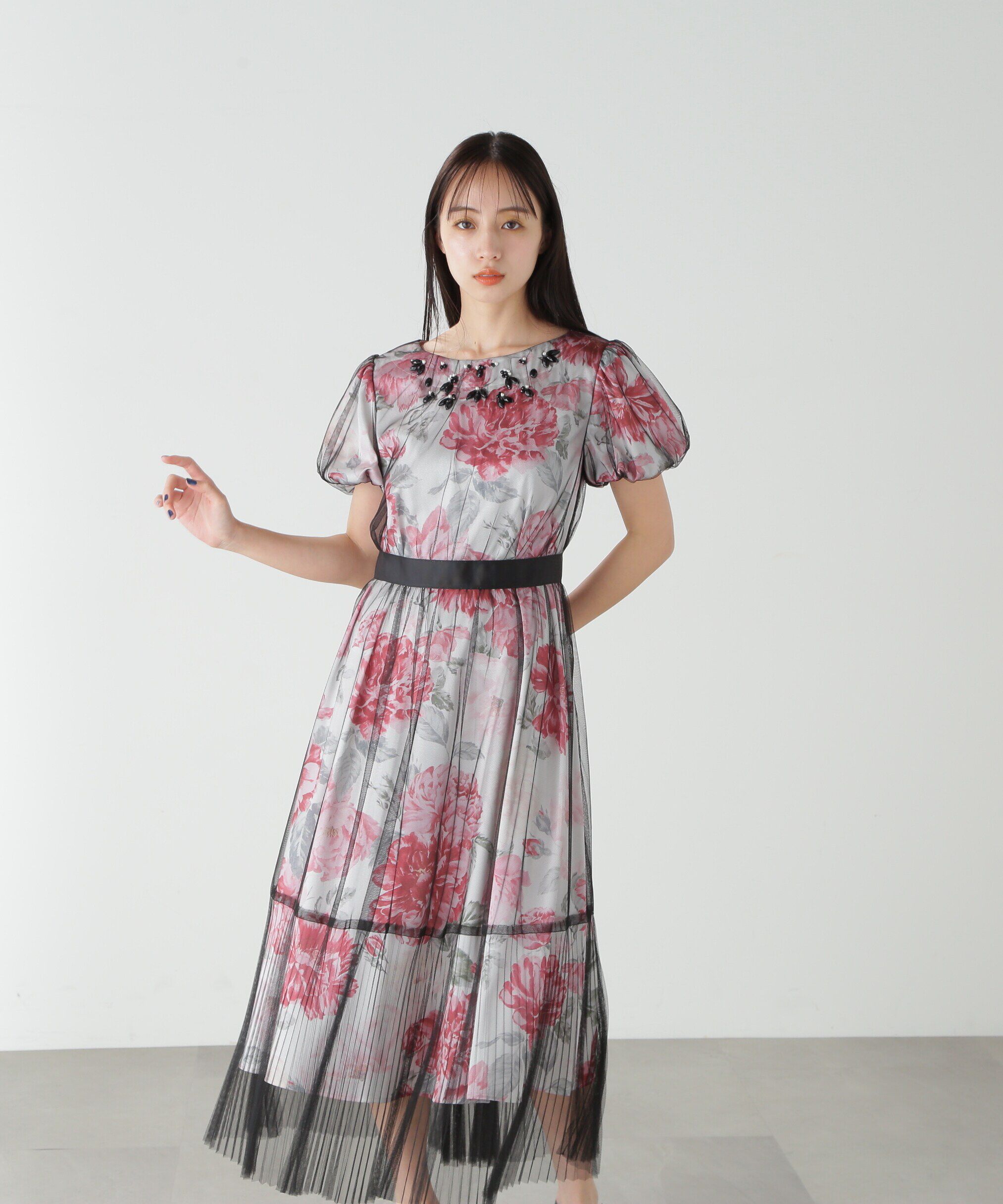  「サテンチュールドレス」|ワンピース|