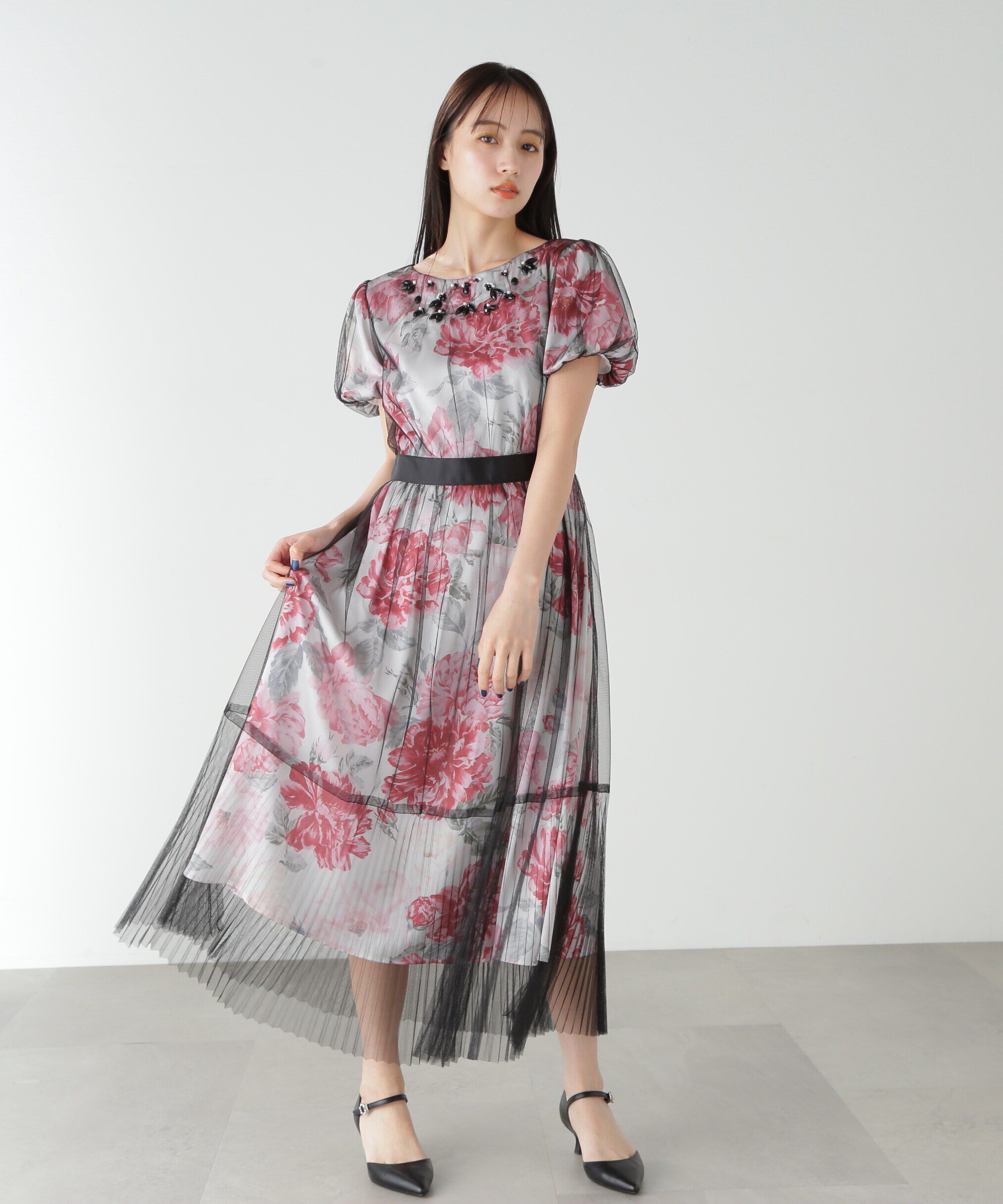  「サテンチュールドレス」|ワンピース|