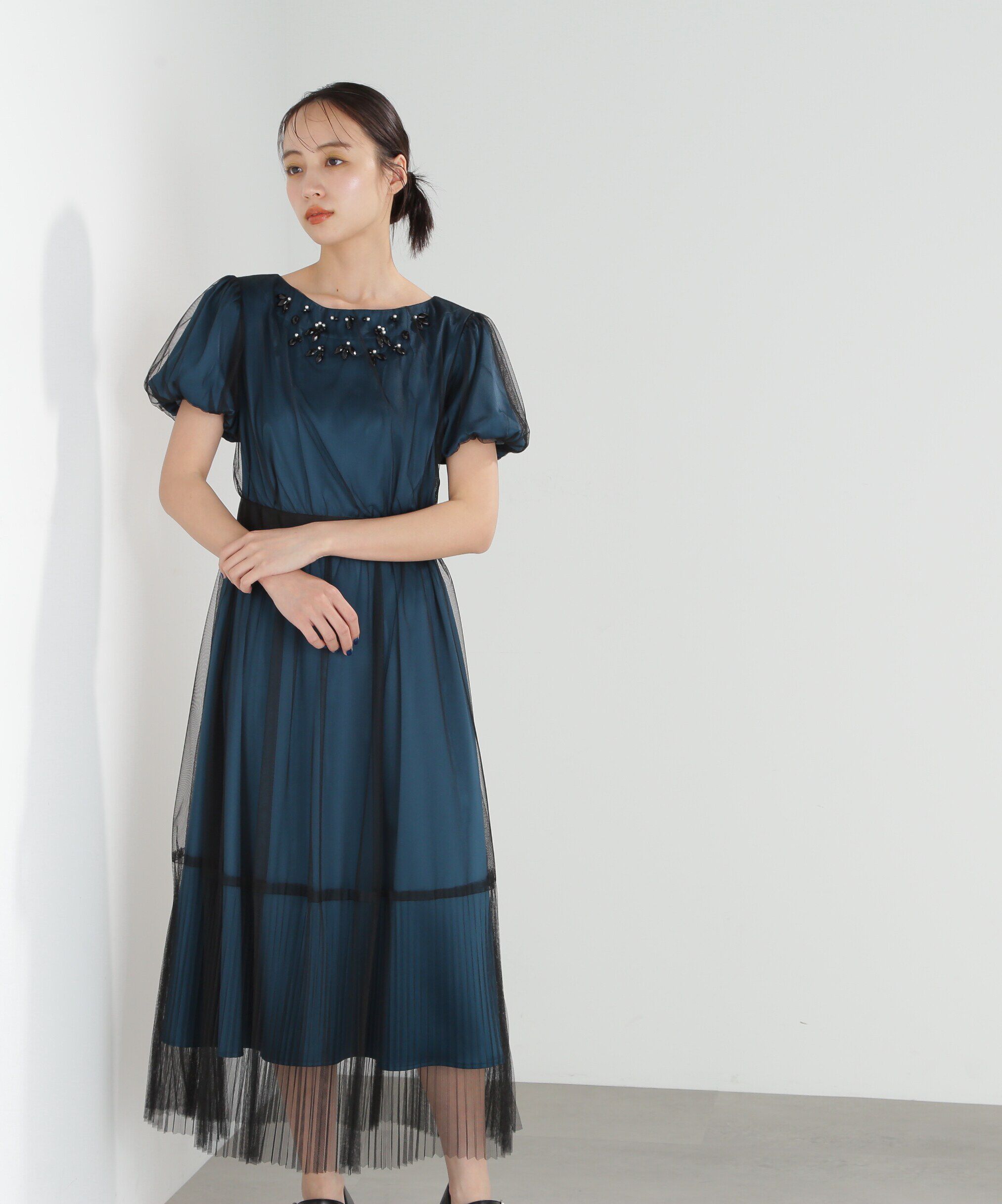  「サテンチュールドレス」|ワンピース|