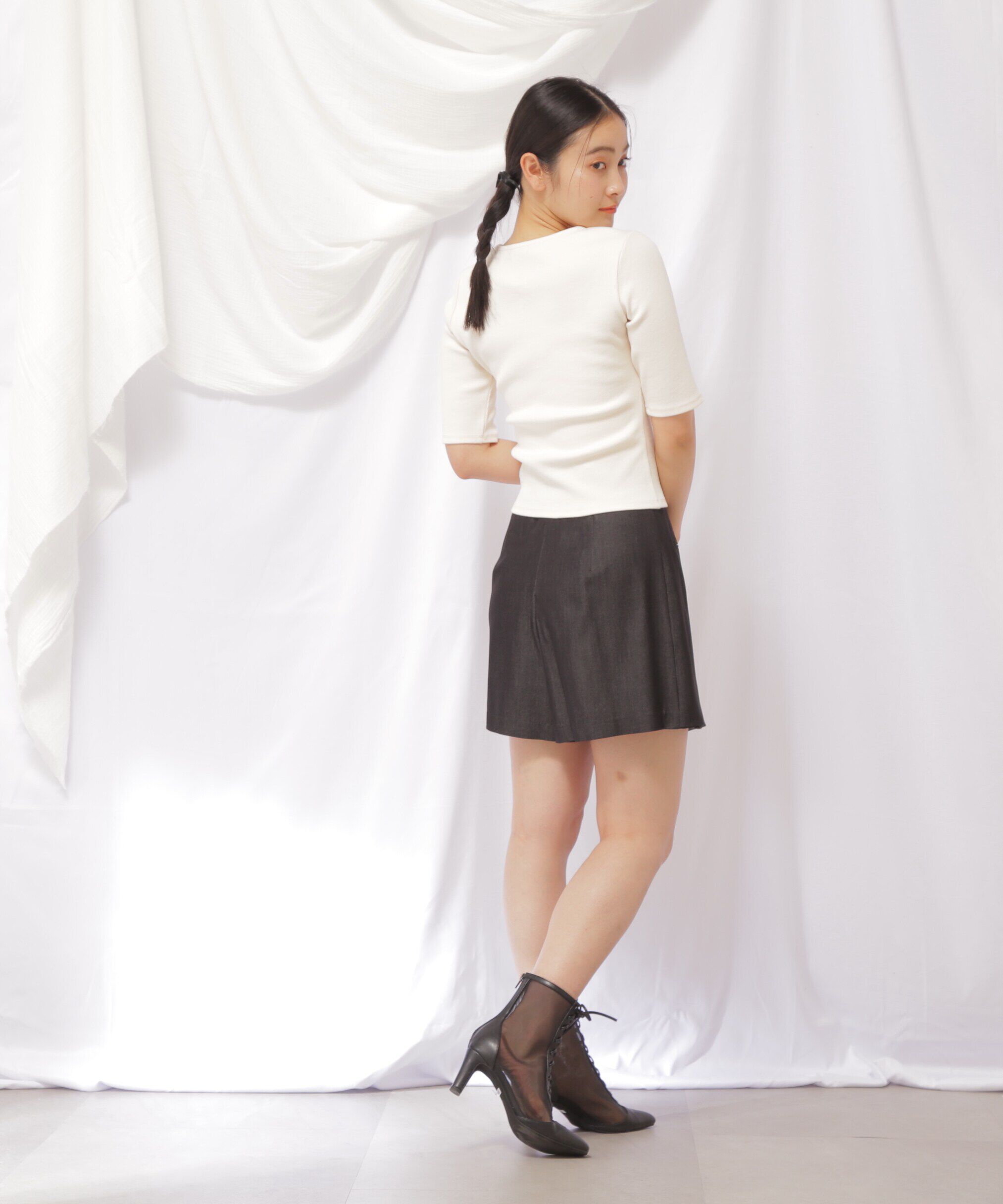  「ダブルジップカットトップス」|Tシャツ・カットソー|