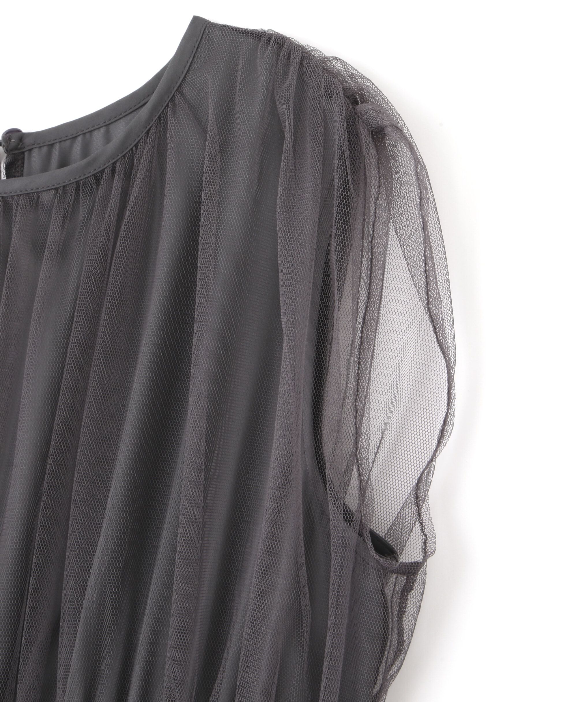  「チュールドッキングニットワンピース」|ワンピース|