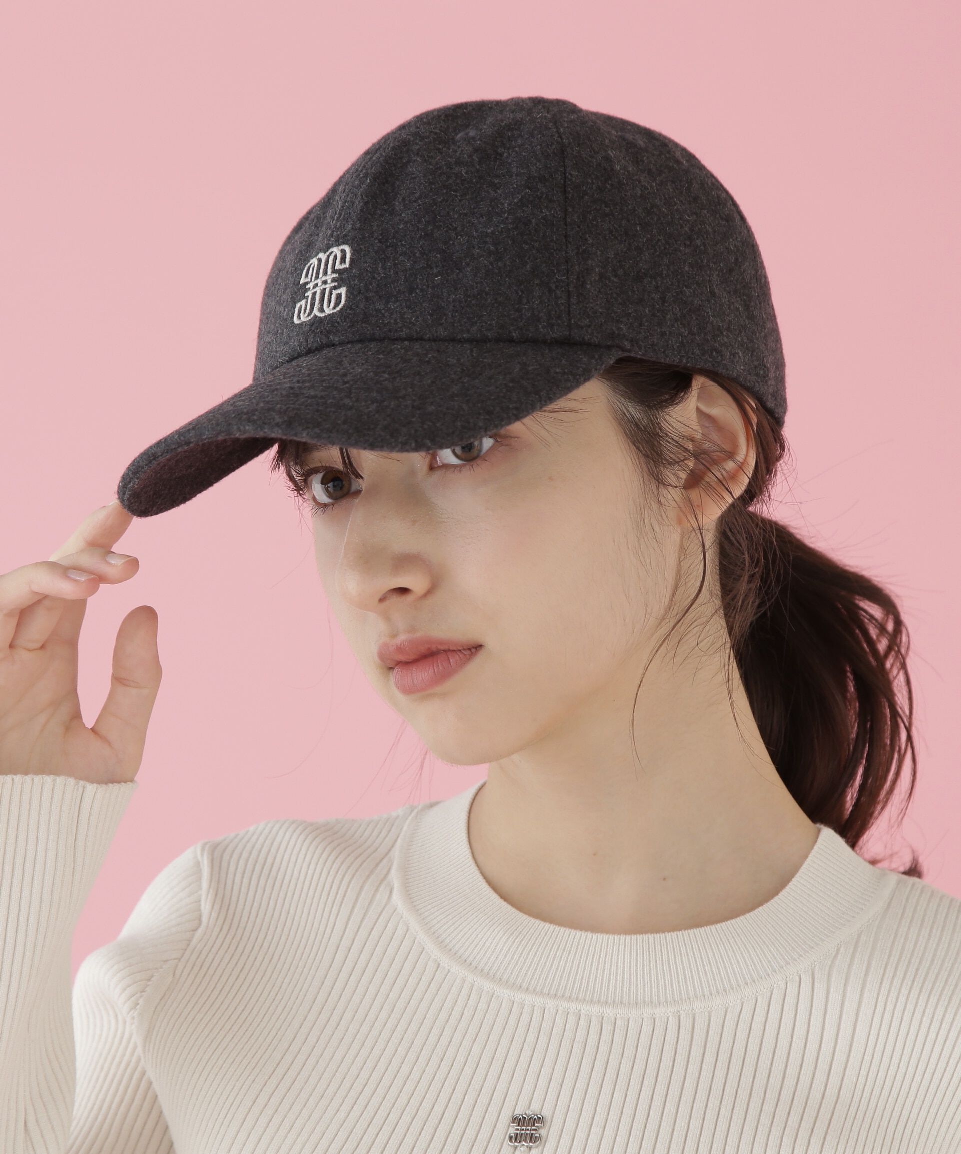  「JJ BASIC ウール混 CAP」|その他|チャコールグ 1
