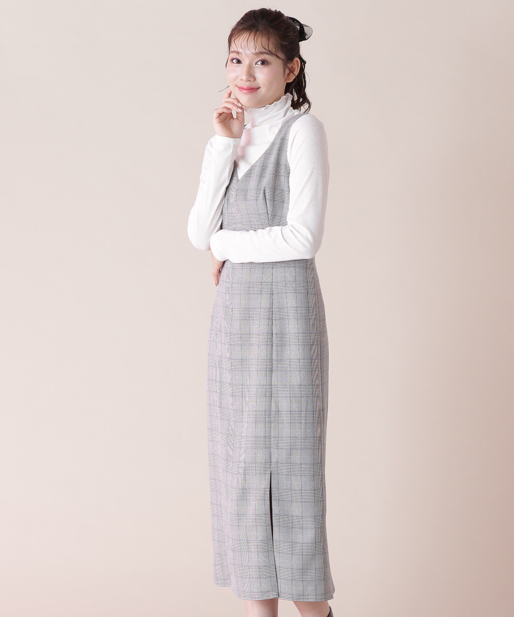  「オリジナルチェックペンシルジャンスカ」|ワンピース|