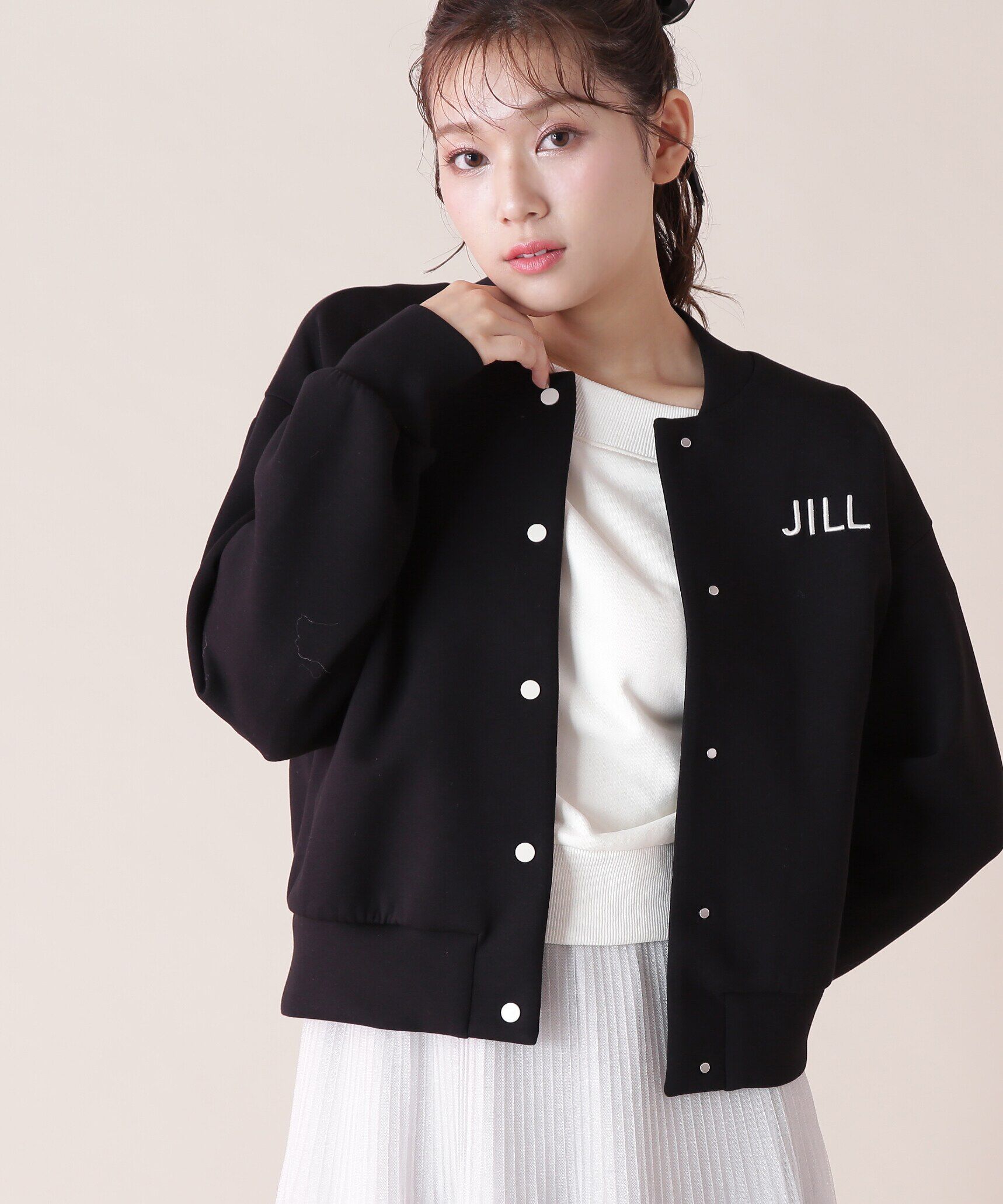  「バイカラーロゴシシュウスタジャン」|その他|ブラック