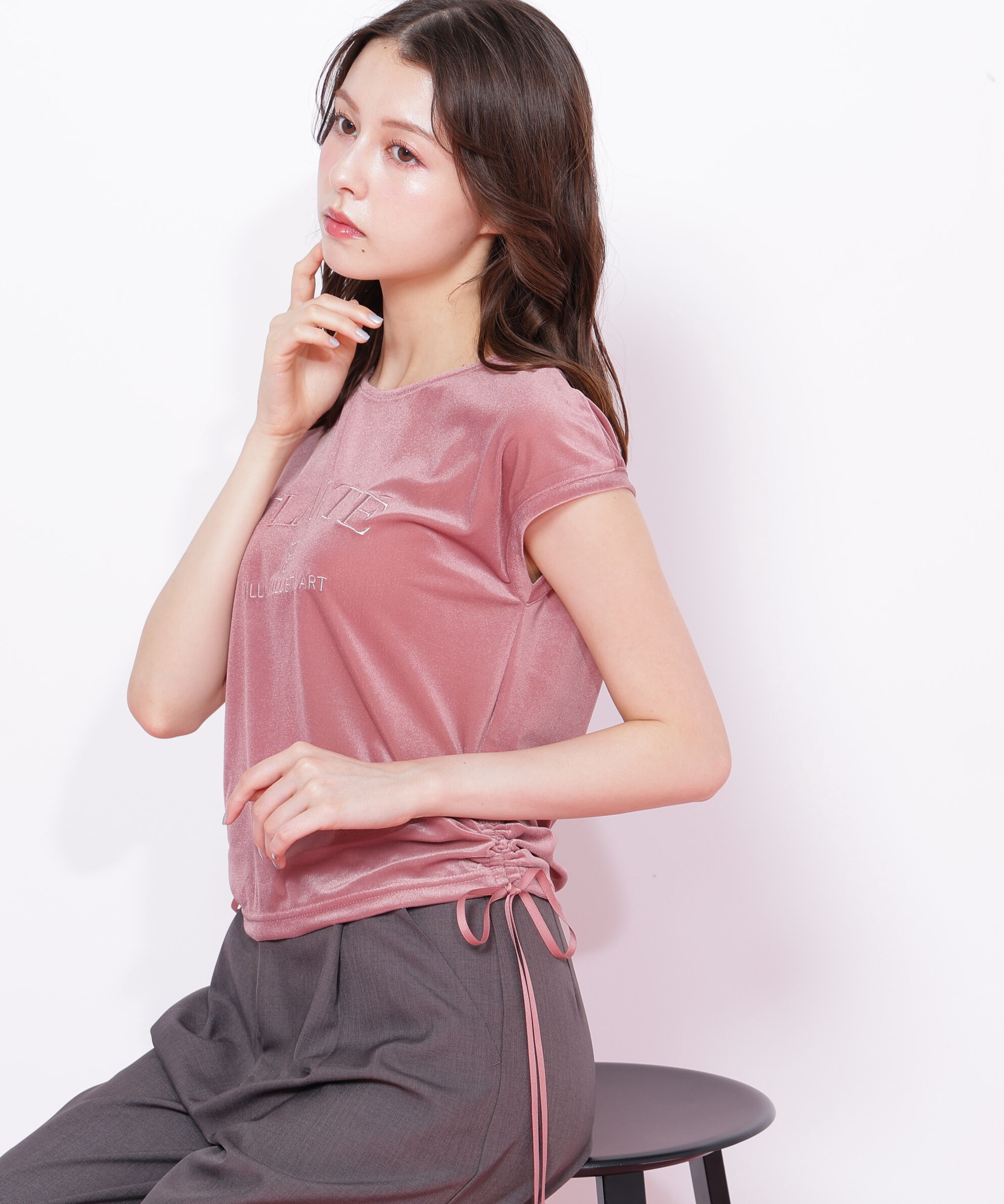  「ベロアコンパクトTシャツ」|Tシャツ・カットソー|