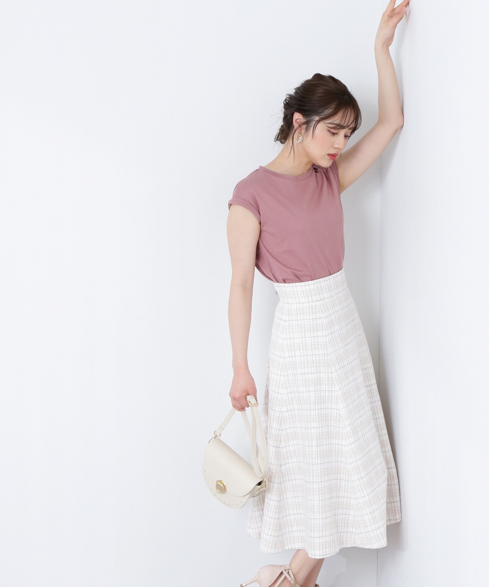 PROPORTION BODY DRESSING「チェックフレアスカート」|スカート|