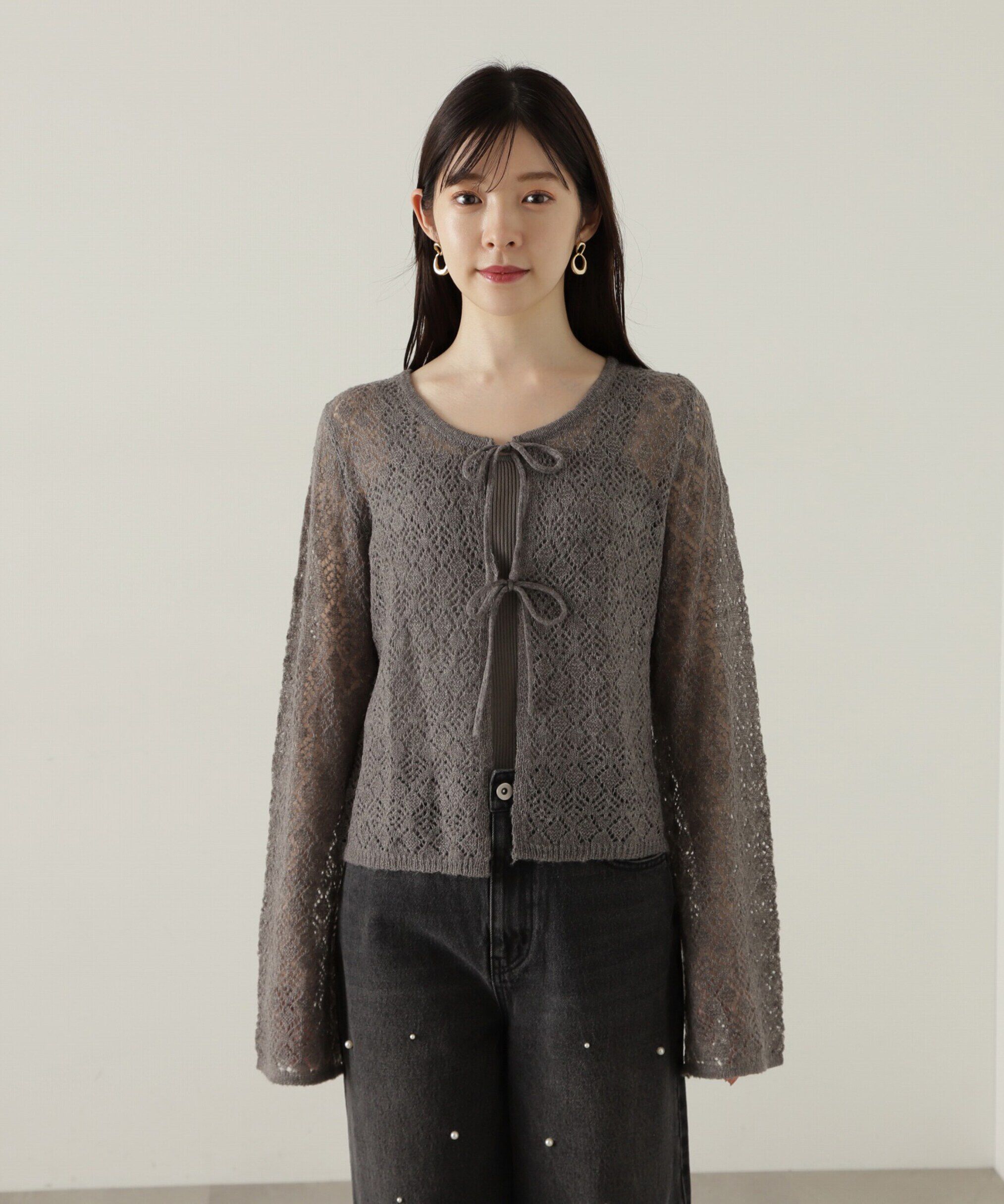 PROPORTION BODY DRESSING「へアリー透かし編みニットセット　24AW」|ニット・セーター|