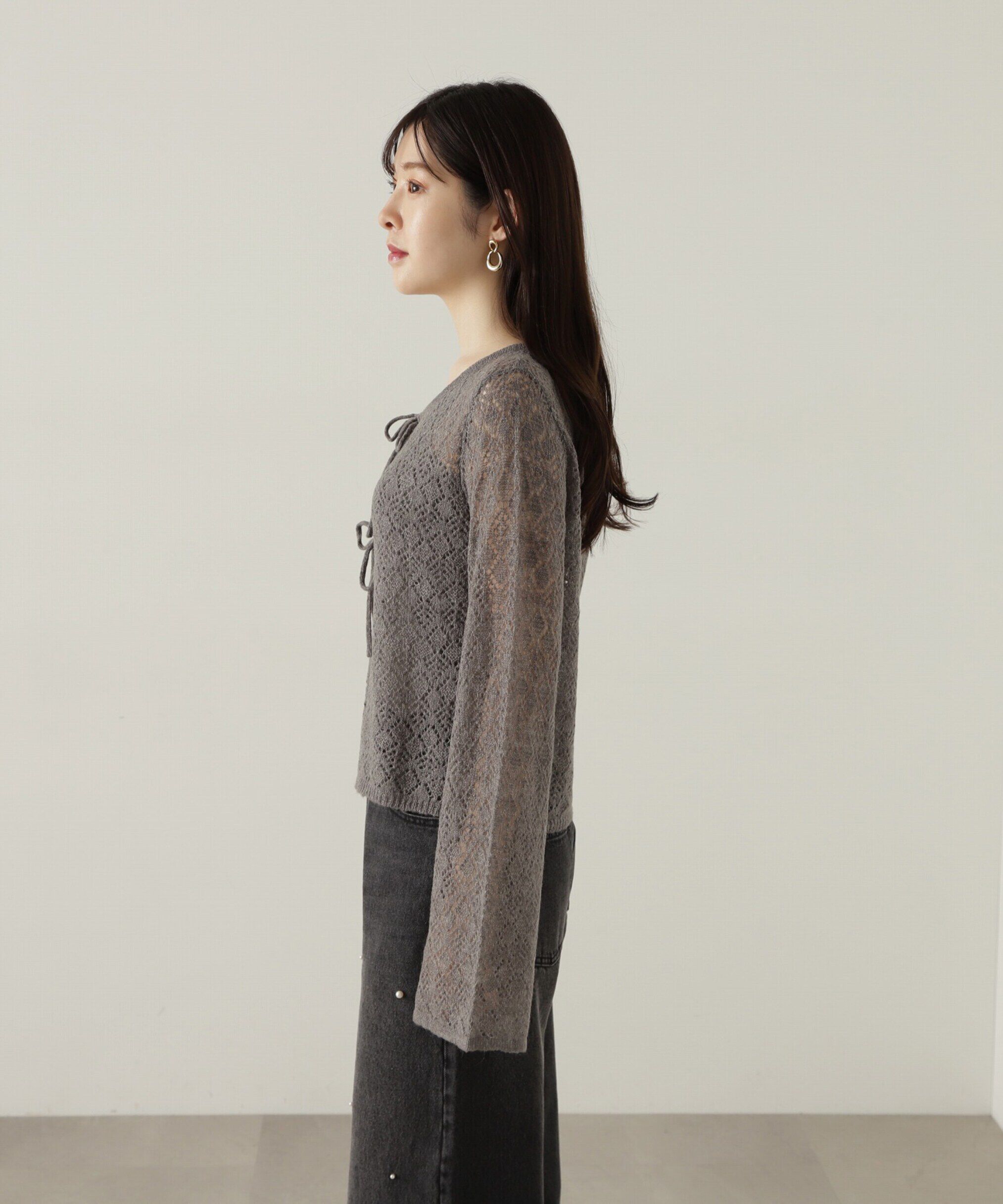 PROPORTION BODY DRESSING「へアリー透かし編みニットセット　24AW」|ニット・セーター|