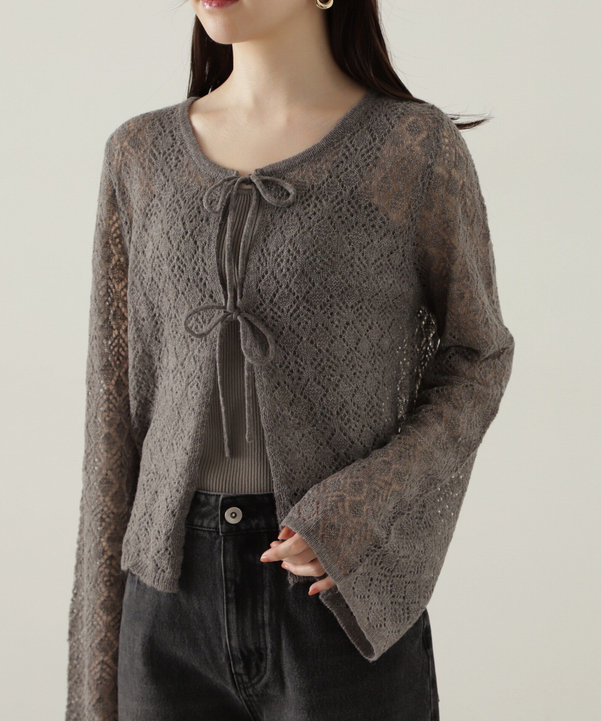 PROPORTION BODY DRESSING「へアリー透かし編みニットセット　24AW」|ニット・セーター|