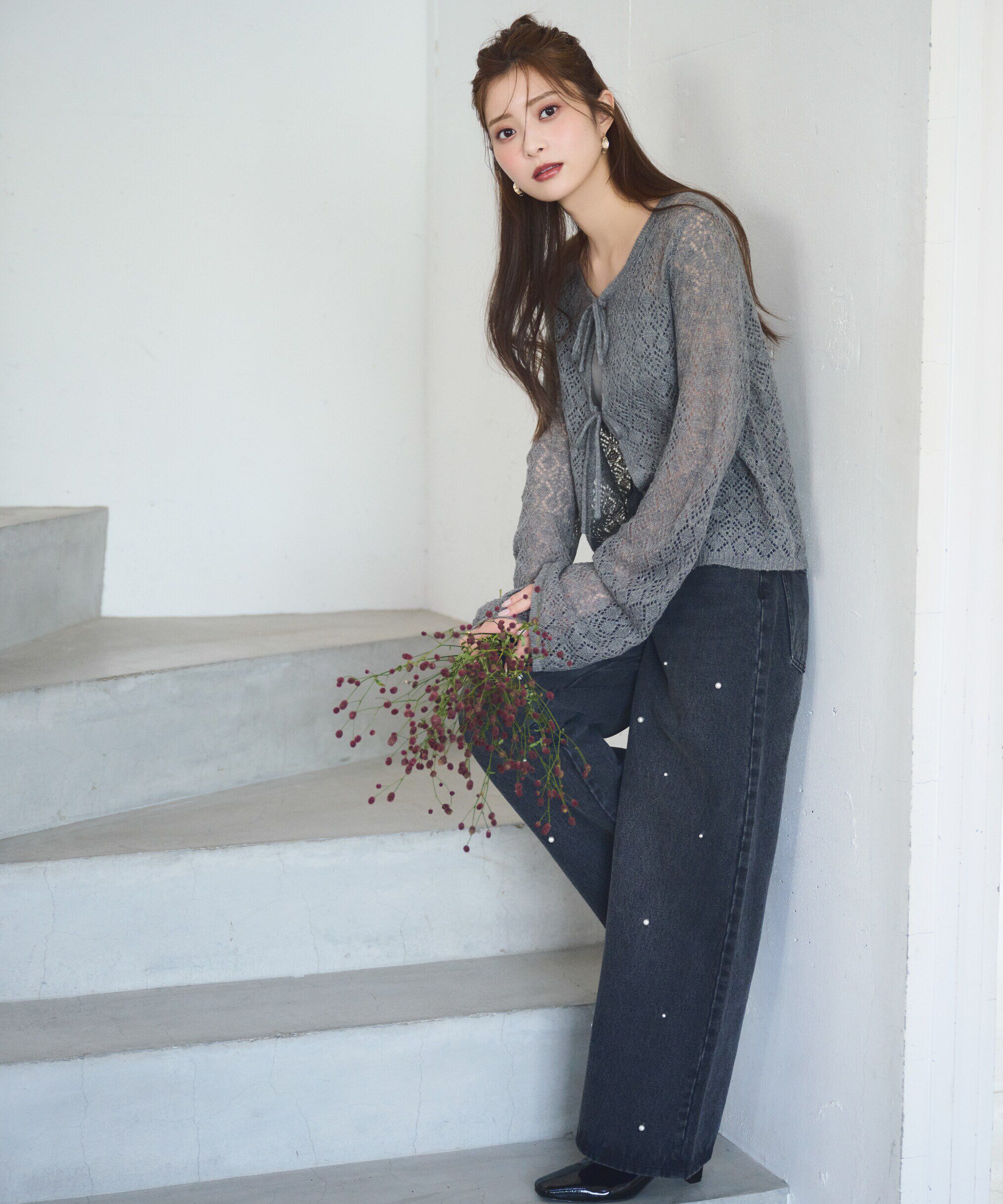 PROPORTION BODY DRESSING「へアリー透かし編みニットセット　24AW」|ニット・セーター|