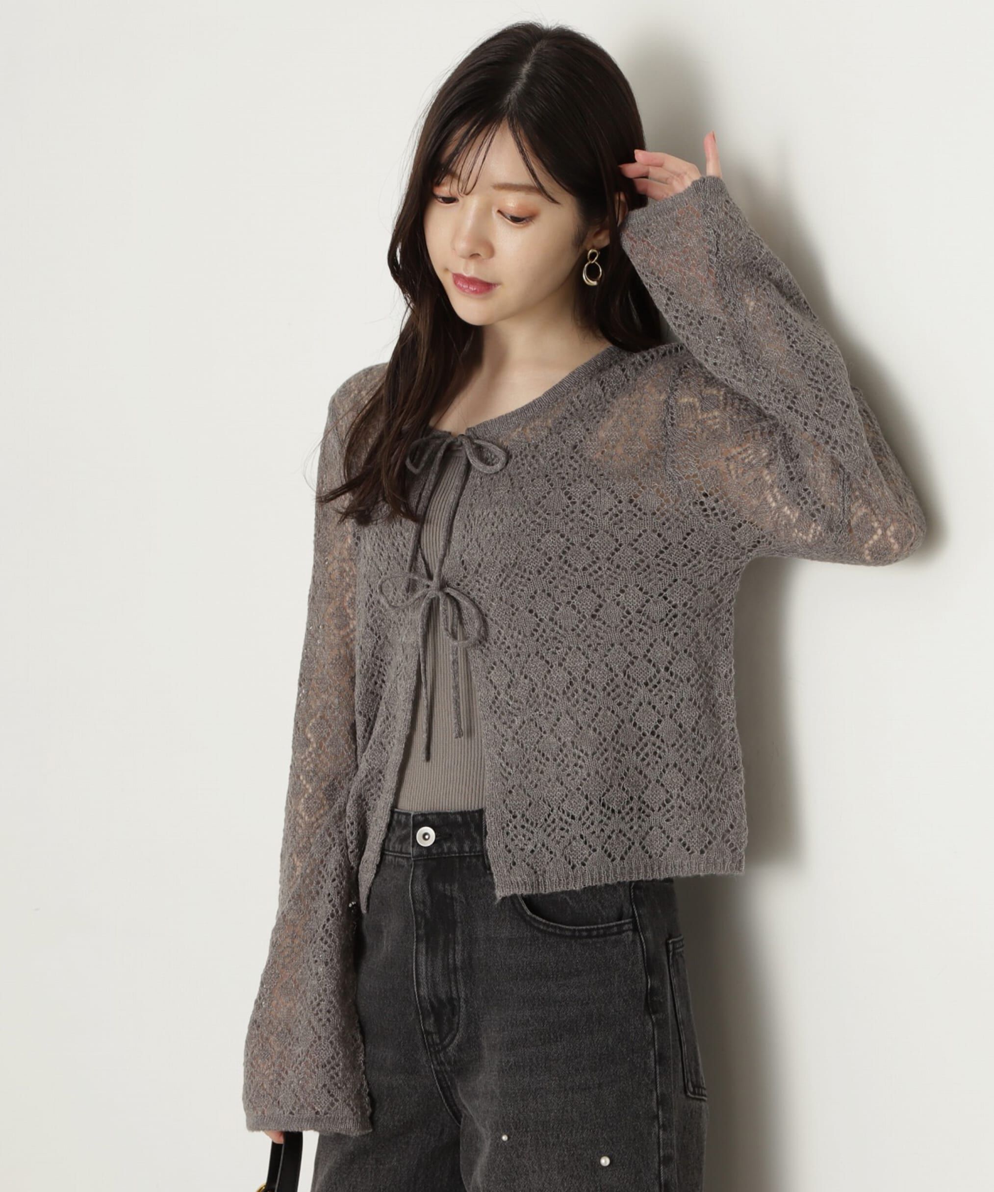 PROPORTION BODY DRESSING「へアリー透かし編みニットセット　24AW」|ニット・セーター|