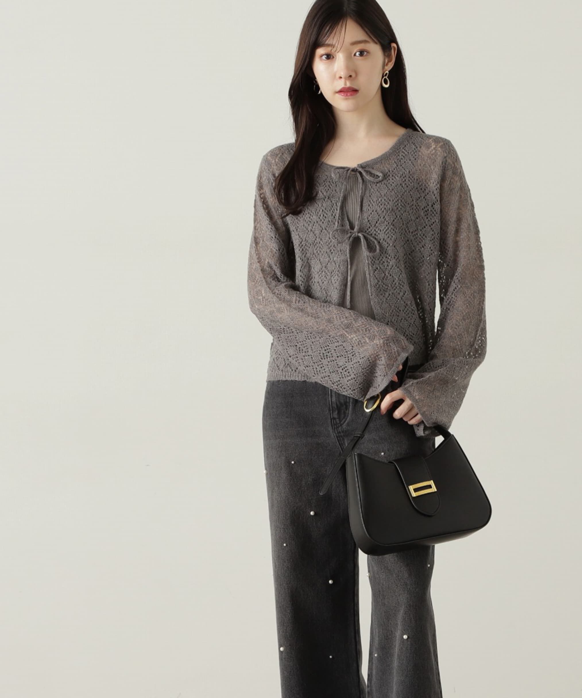 PROPORTION BODY DRESSING「へアリー透かし編みニットセット　24AW」|ニット・セーター|